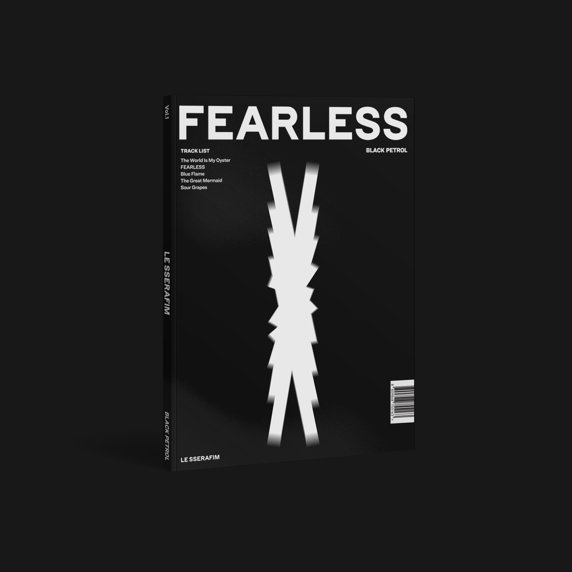 直筆サイン入りLE SSERAFIM FEARLESS BLACK PETROL LE SSERAFIM - FEARLESS (Vol.1 BLACK PETROL) SIGNED ALBUM
