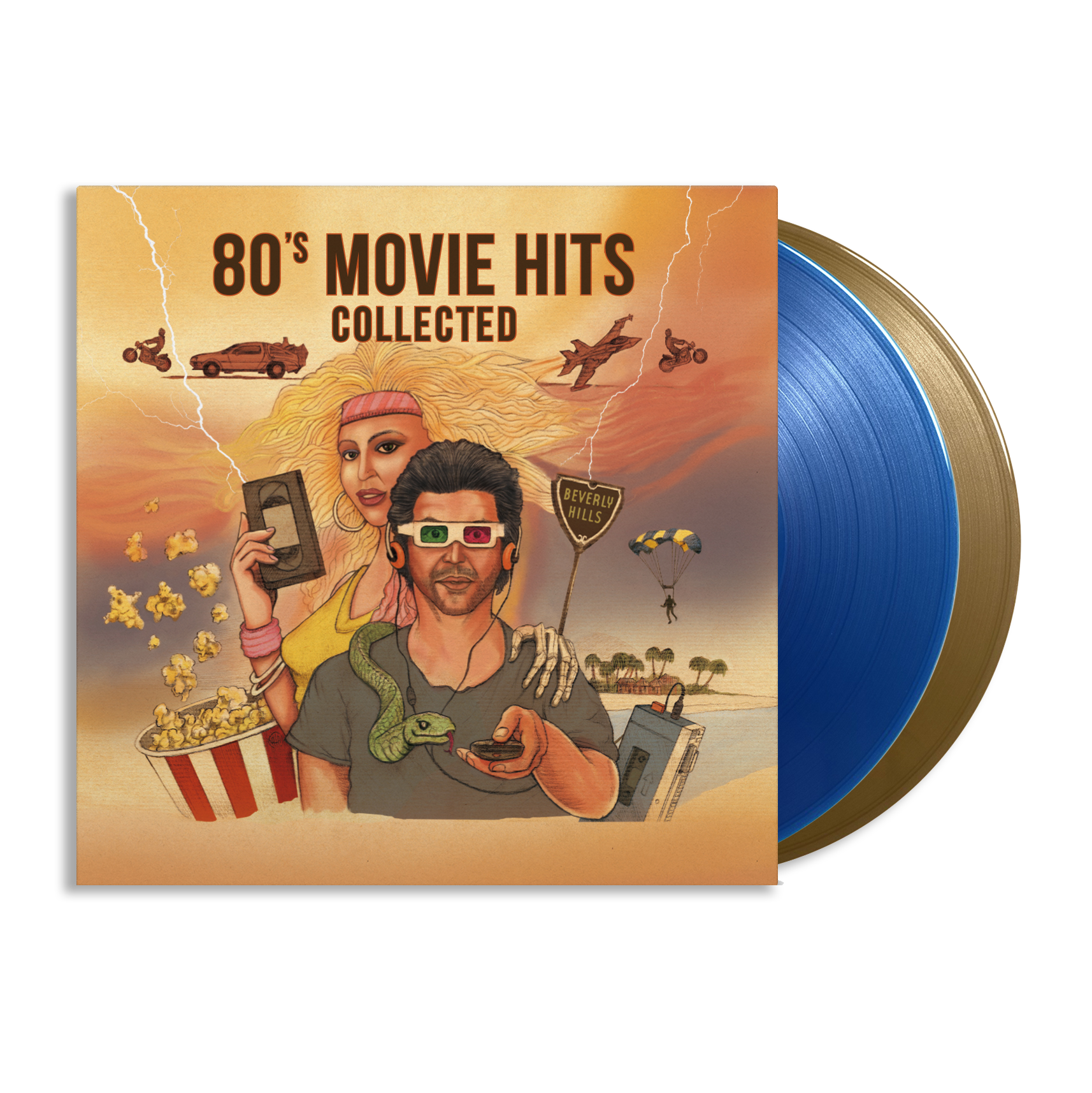Various Artists - 80's Movie Hits Collected: Limited Blue & Gold Vinyl 2LP