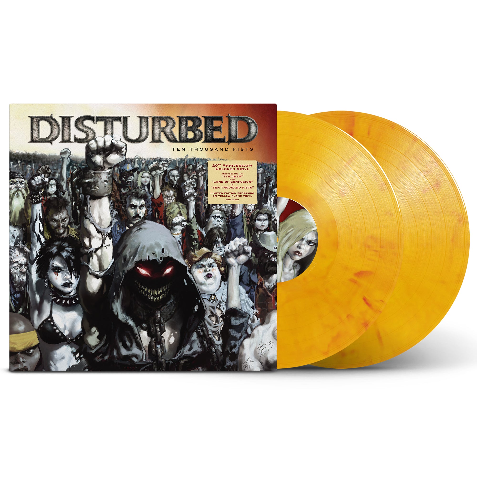 Disturbed - Ten Thousand Fists (20th Anniversary): Yellow Flame Vinyl 2LP