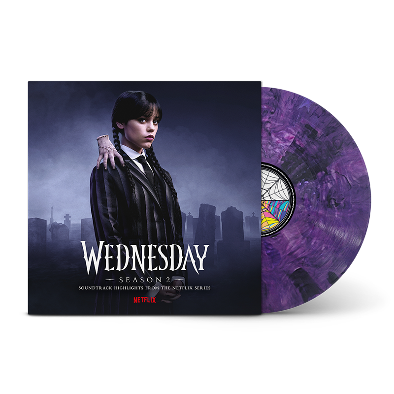 Chris Bacon - Wednesday - Season 2 (Original Soundtrack from the Netflix Series): Purple and Black Blended Transparent Vinyl LP