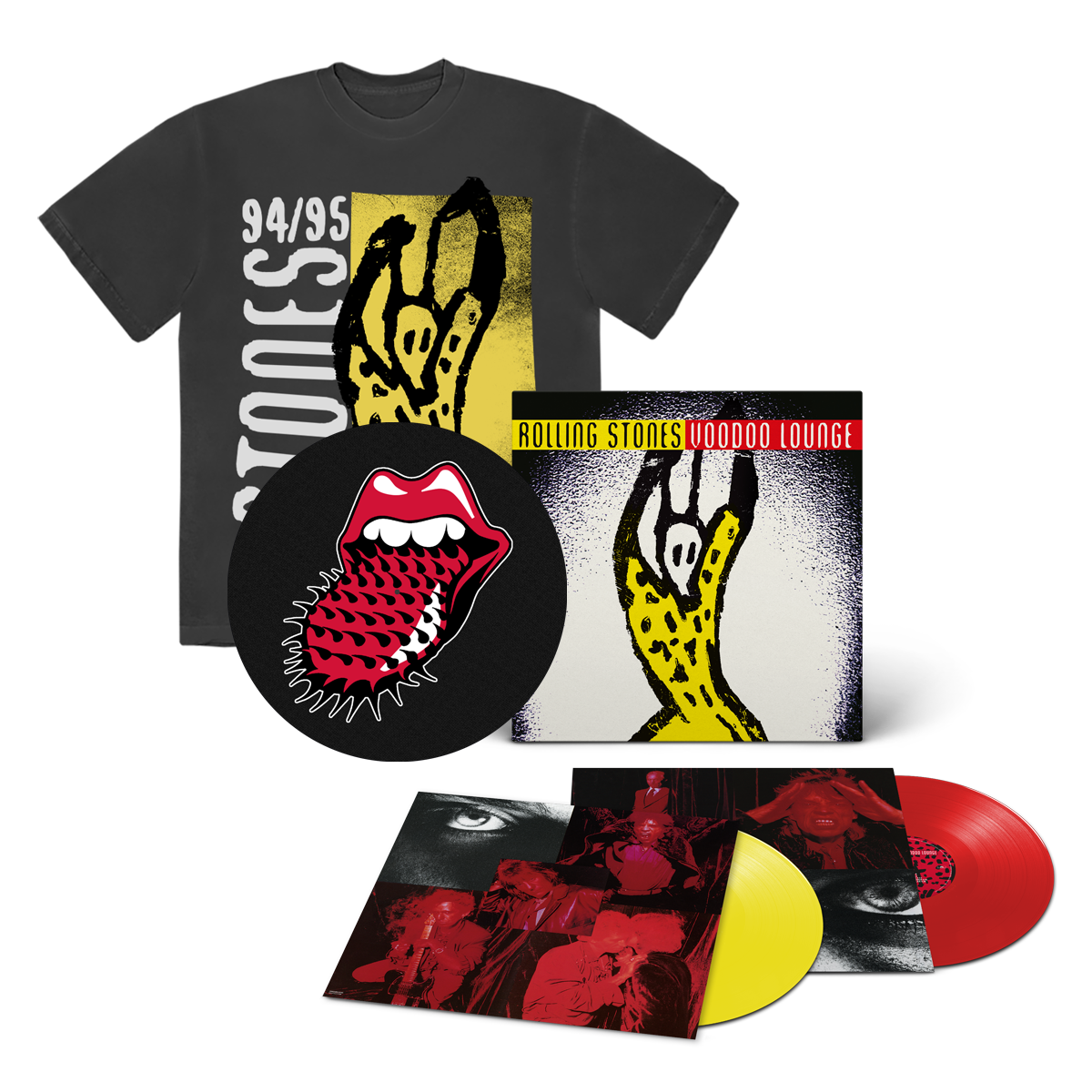 Voodoo Lounge (30th Anniversary): Red & Yellow Vinyl 2LP, T-Shirt + Reversible Slipmat