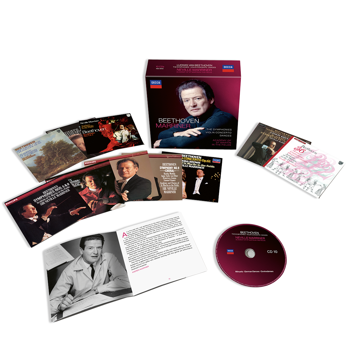 Sir Neville Marriner & Academy of St Martin in the Fields - .Marriner Conducts Beethoven: 10CD Boxset