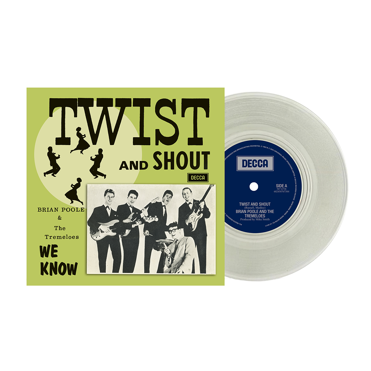 Brian Poole & The Tremeloes - Twist & Shout: Limited Clear Vinyl 7" Single [RSD24]