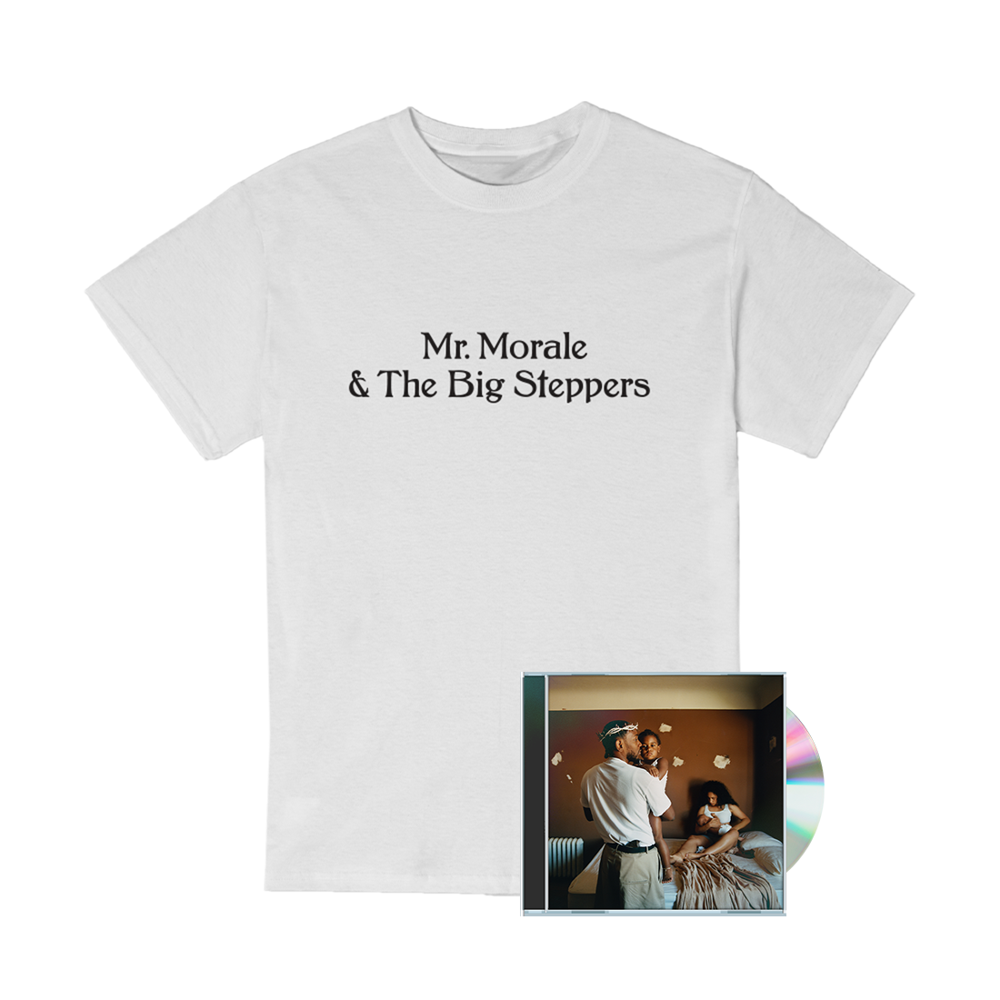 Mr. Morale & The Big Steppers: CD + T-Shirt (White)