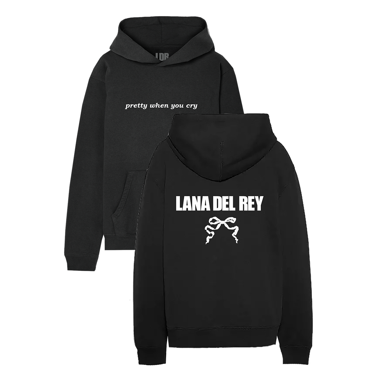 Lana Del Rey Black Hoodie with Ribbon print Recordstore
