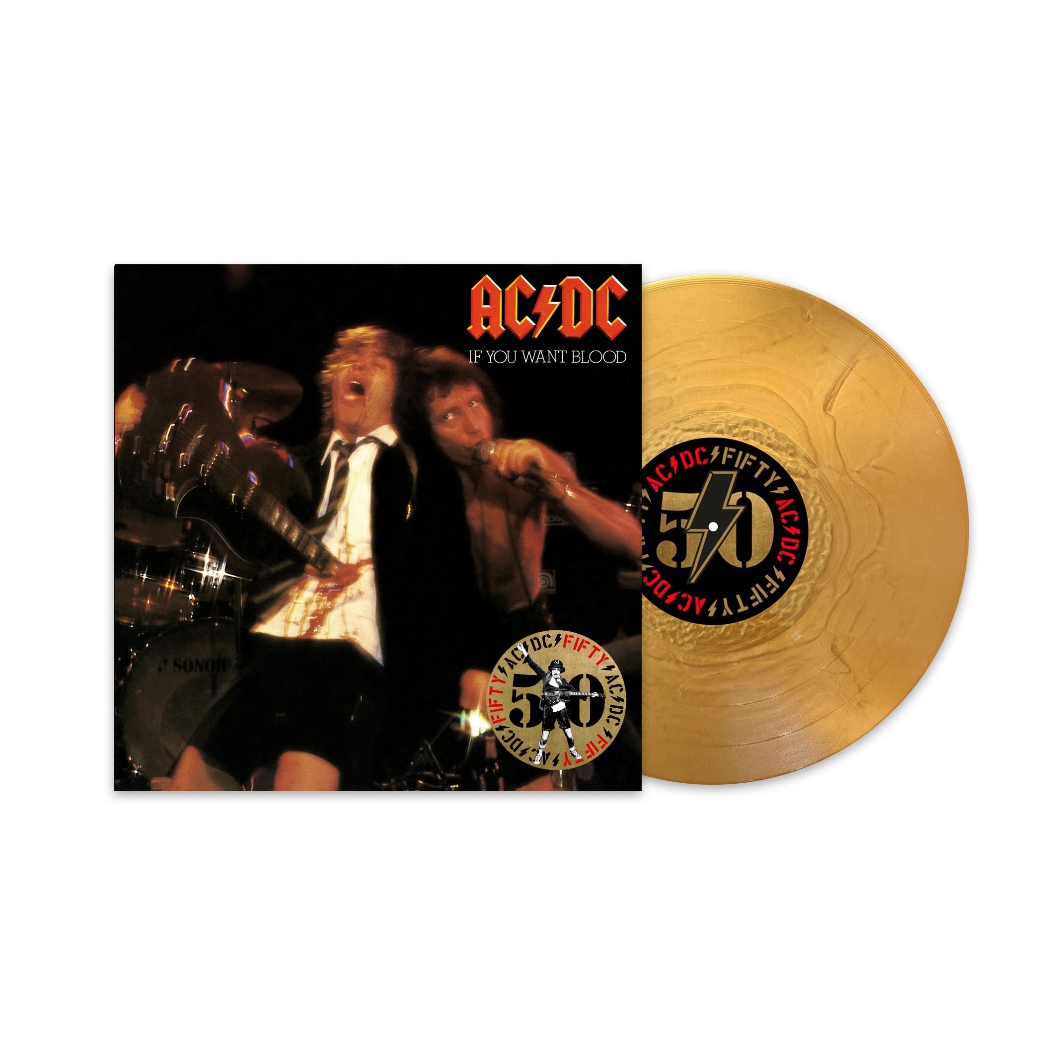 AC/DC - If You Want Blood You've Got It (50th Anniversary): Gold Vinyl LP