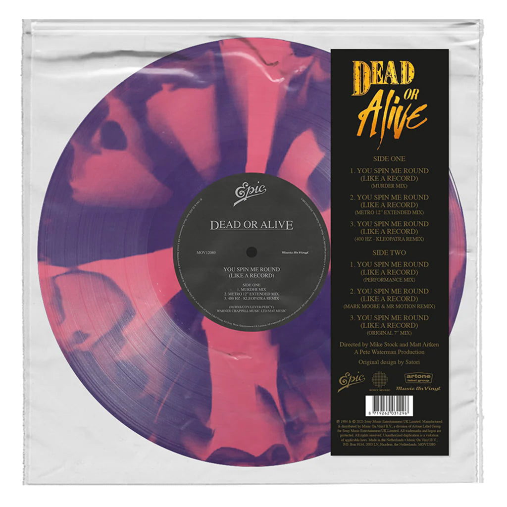 Dead Or Alive - Dead Or Alive / You Spin Me Round (Like A Record): Pink & Purple 12" Vinyl EP