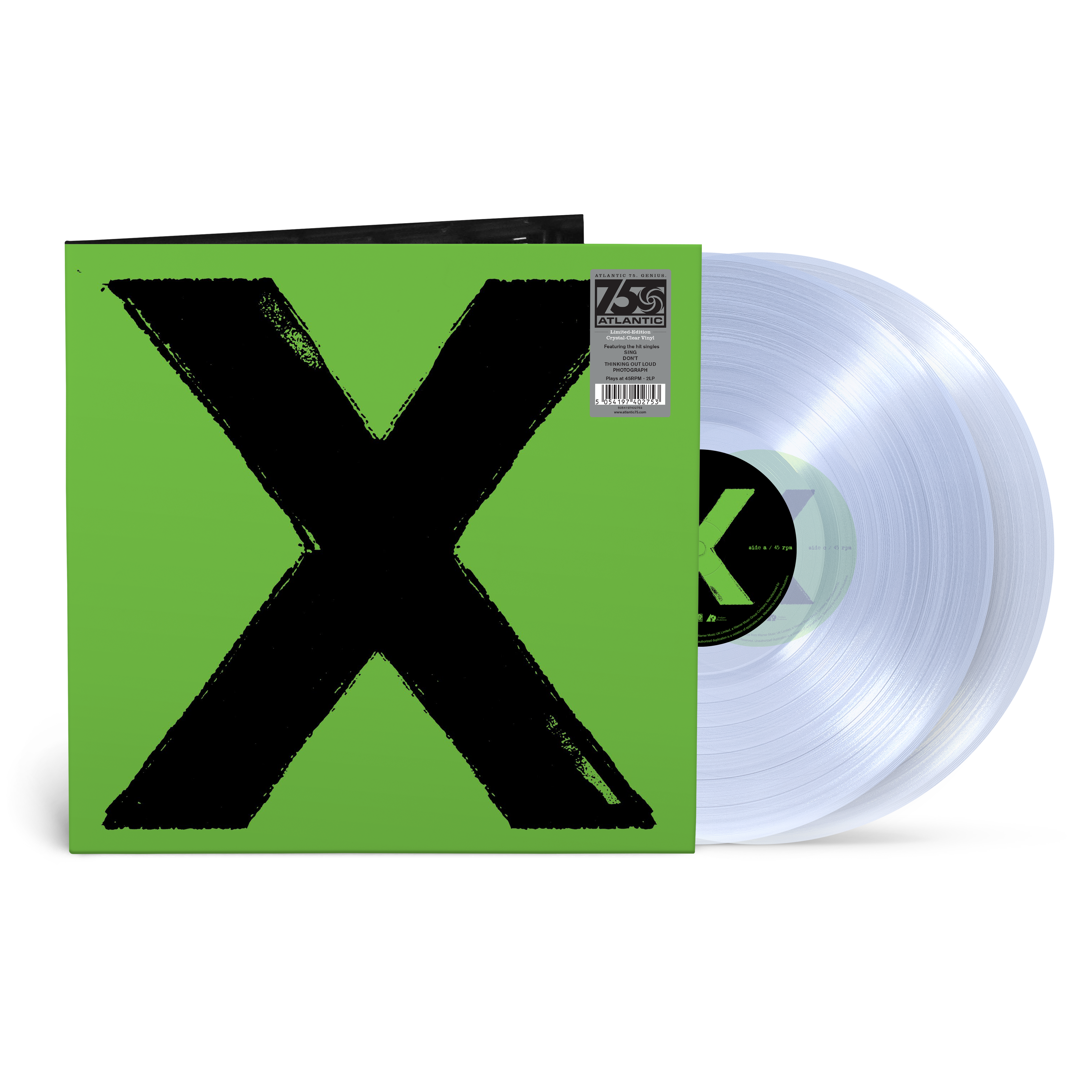 Ed Sheeran - X (Atlantic Records 75th Anniversary Edition): Crystal Clear Vinyl 2LP