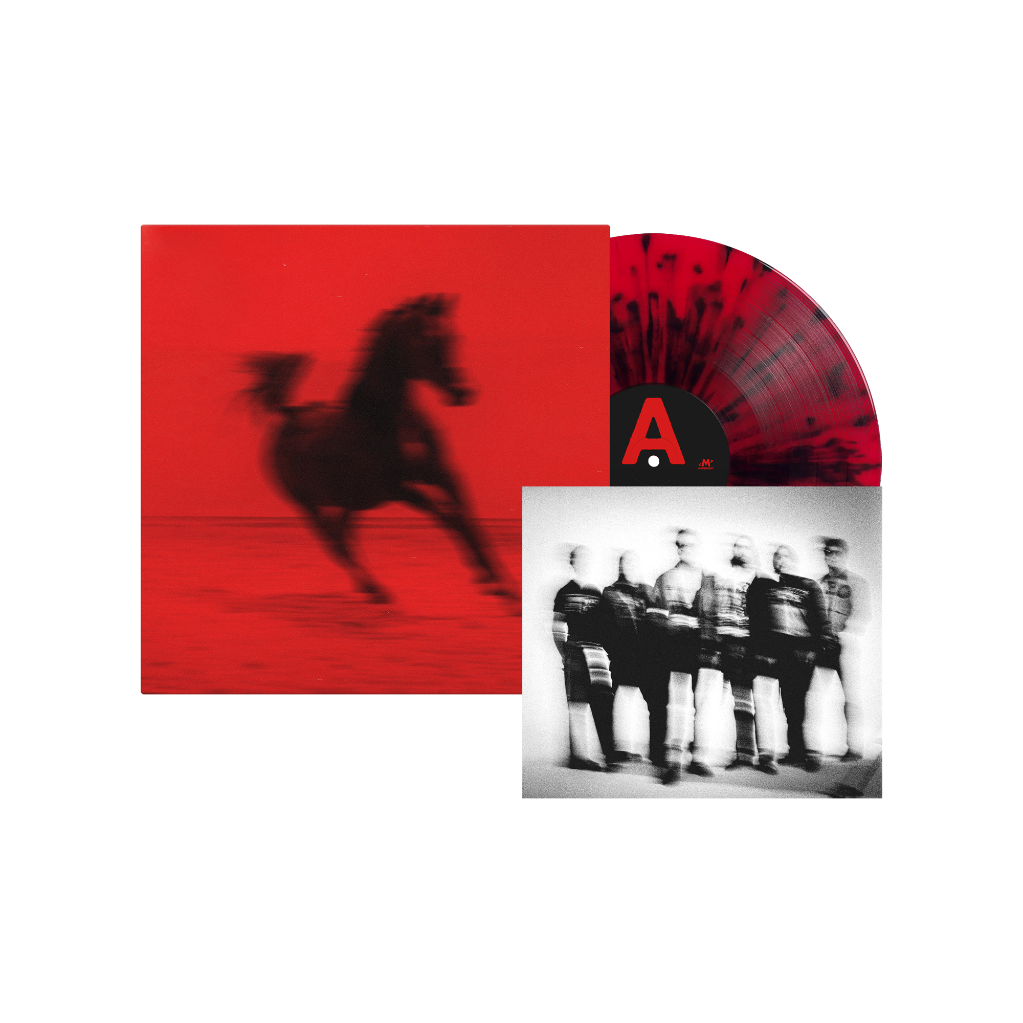 BUCK: Limited Red with Black Splatter Vinyl LP + Signed Art Card
