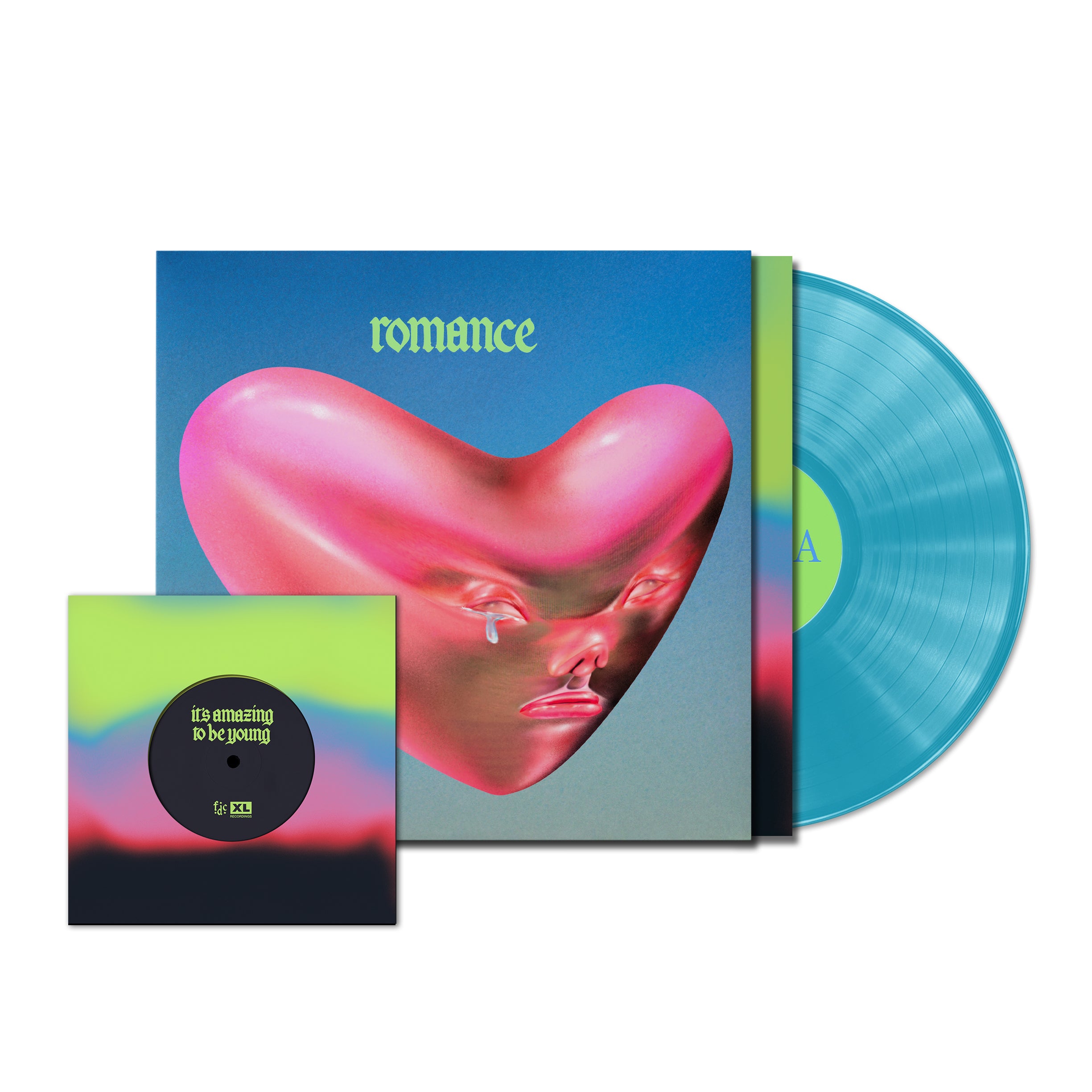 Fontaines D.C. - Romance (Bonus Edition): Turquoise Blue LP + Black 7”