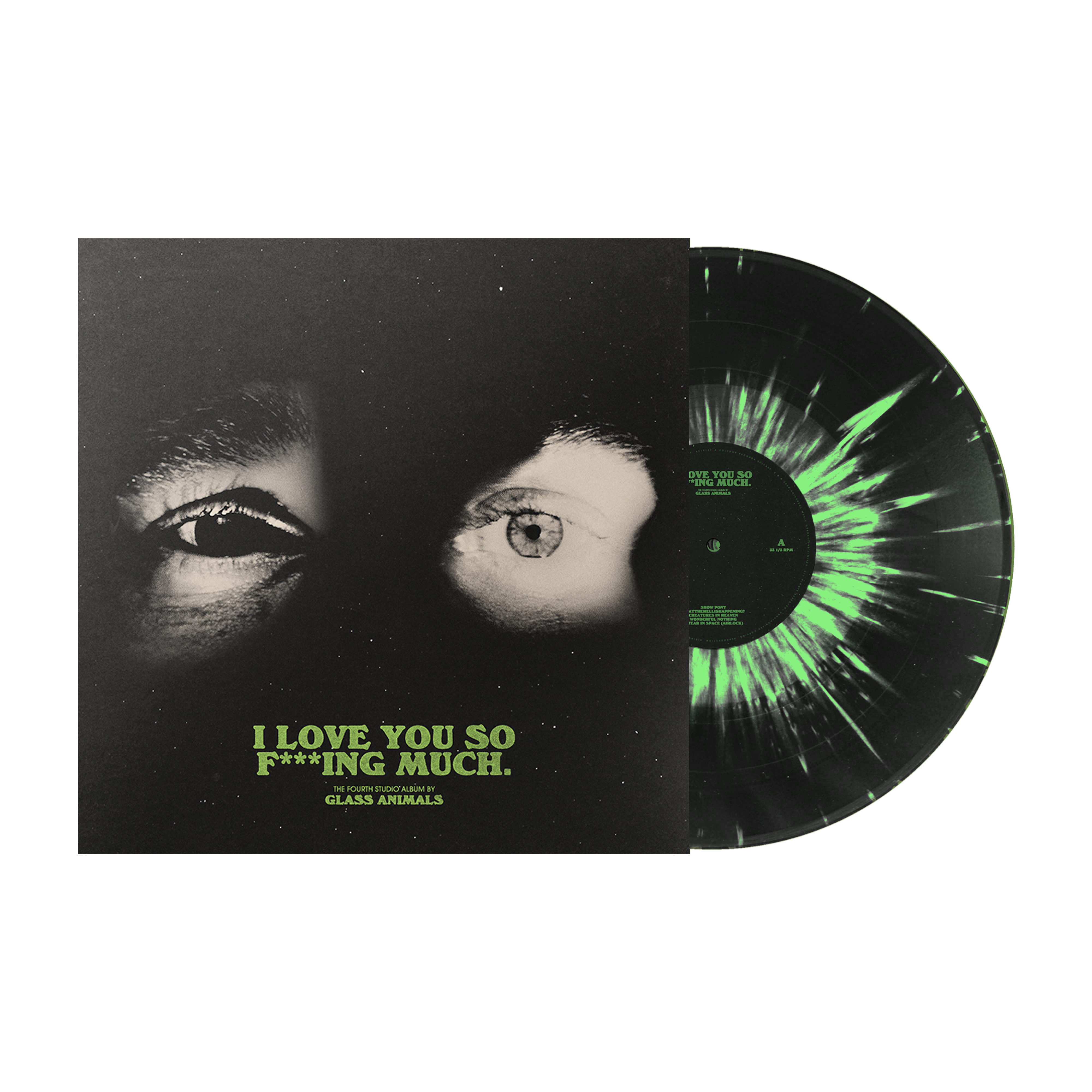 SIGNED! I Love You So F***ing Much: Black and Green Splatter Vinyl LP & Signed Artcard