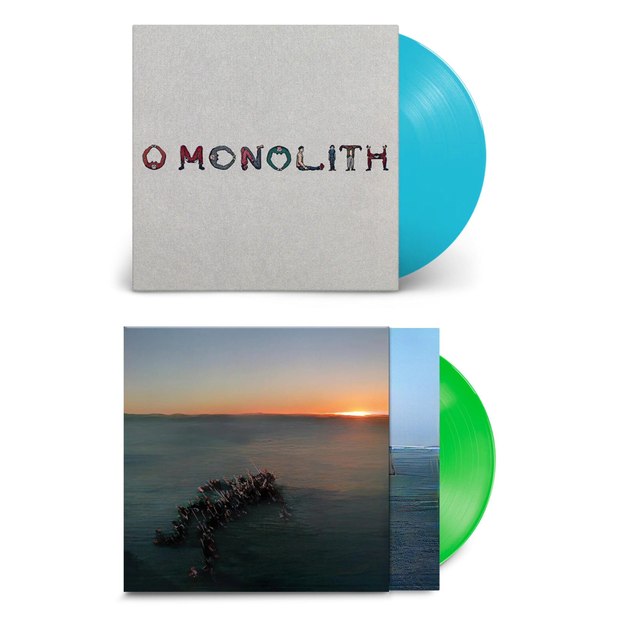 O Monolith: Signed Blue Vinyl LP + Bright Green Field: Glow In The Dark Vinyl LP