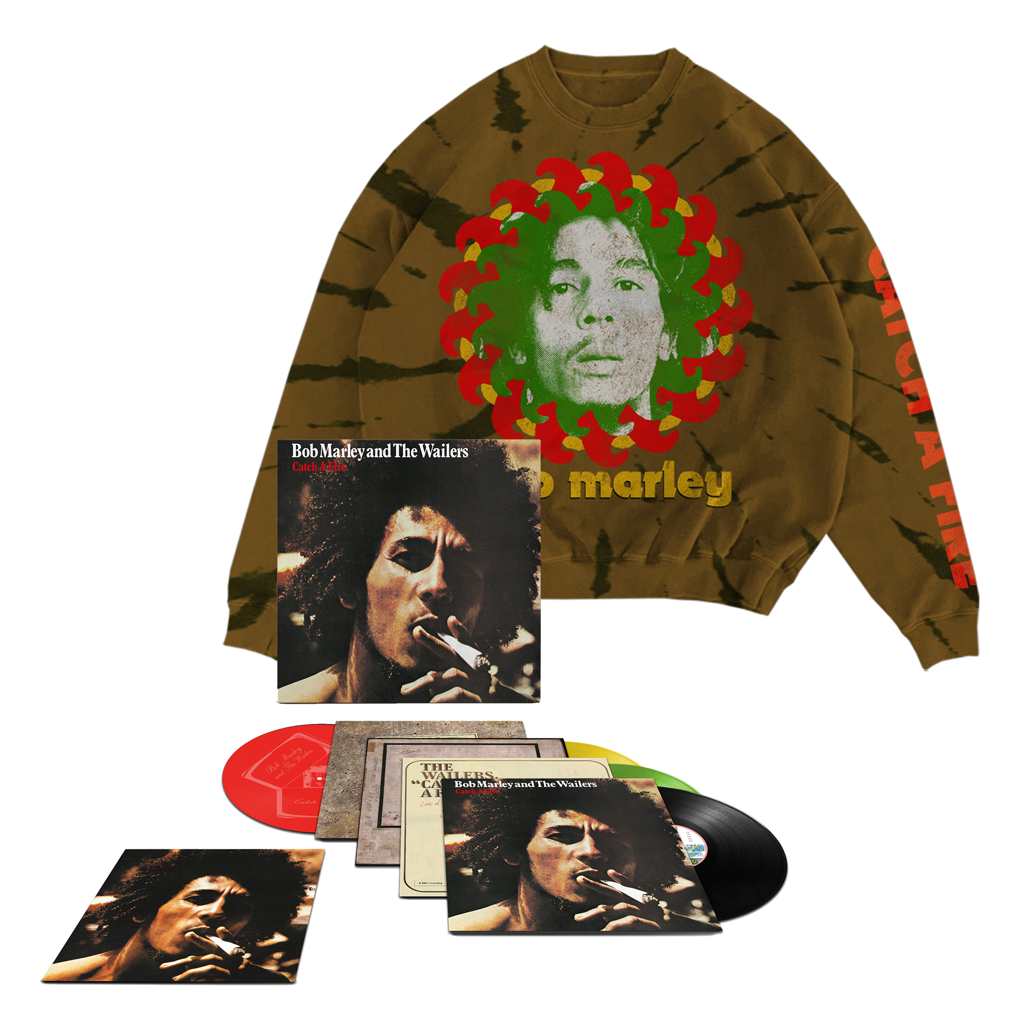 Catch A Fire (50th Anniversary): Exclusive Vinyl 3LP/12" + Tie Dye Crewneck