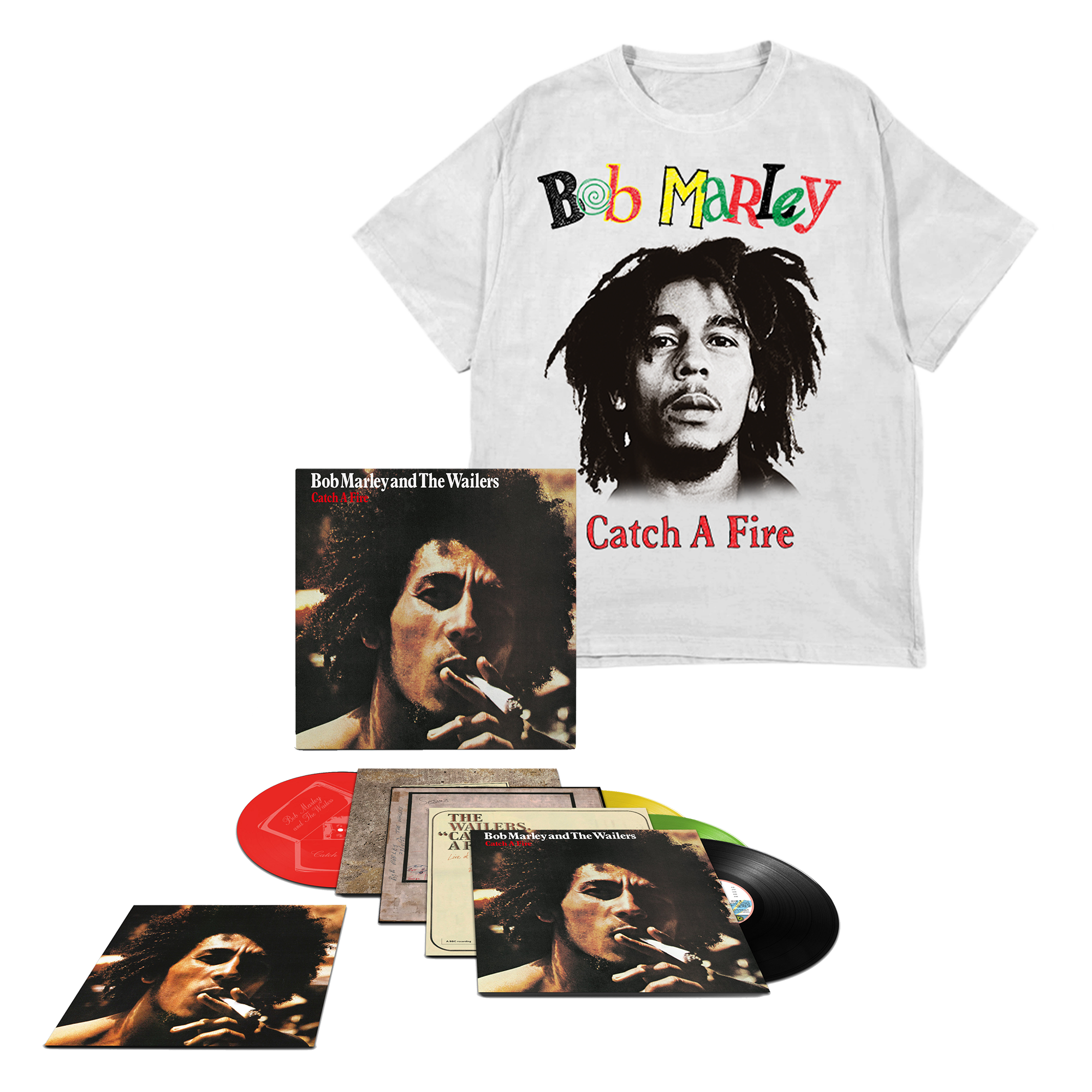 Catch A Fire (50th Anniversary): Exclusive Colour Vinyl 3LP/12" + White T-Shirt