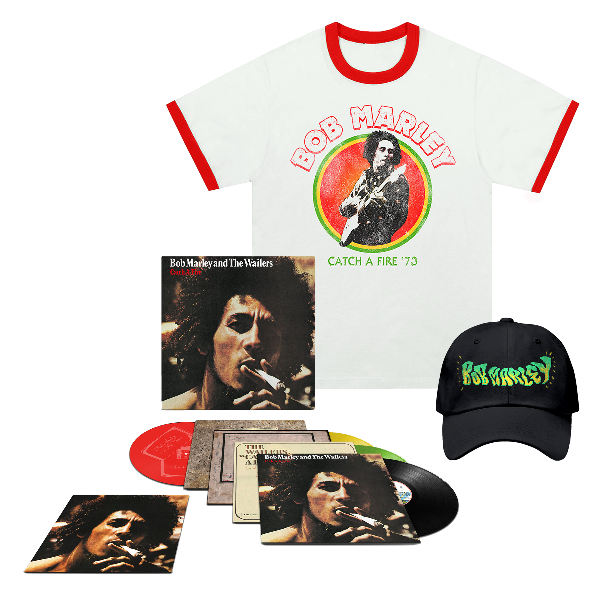 Catch A Fire (50th Anniversary): Exclusive Colour Vinyl 3LP/12", Ringer T-Shirt + Cap