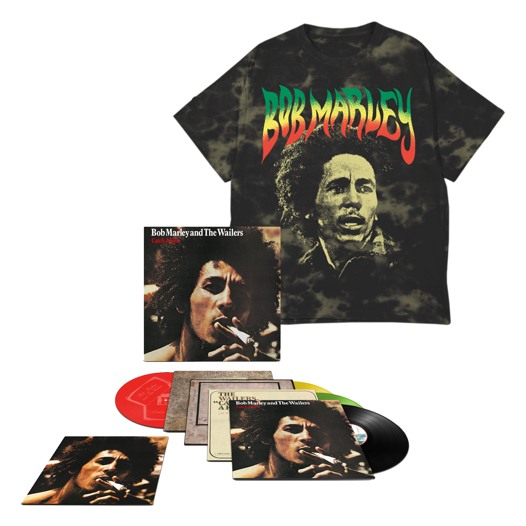 Catch A Fire (50th Anniversary): Exclusive Colour Vinyl 3LP/12" + Tie Dye T-Shirt