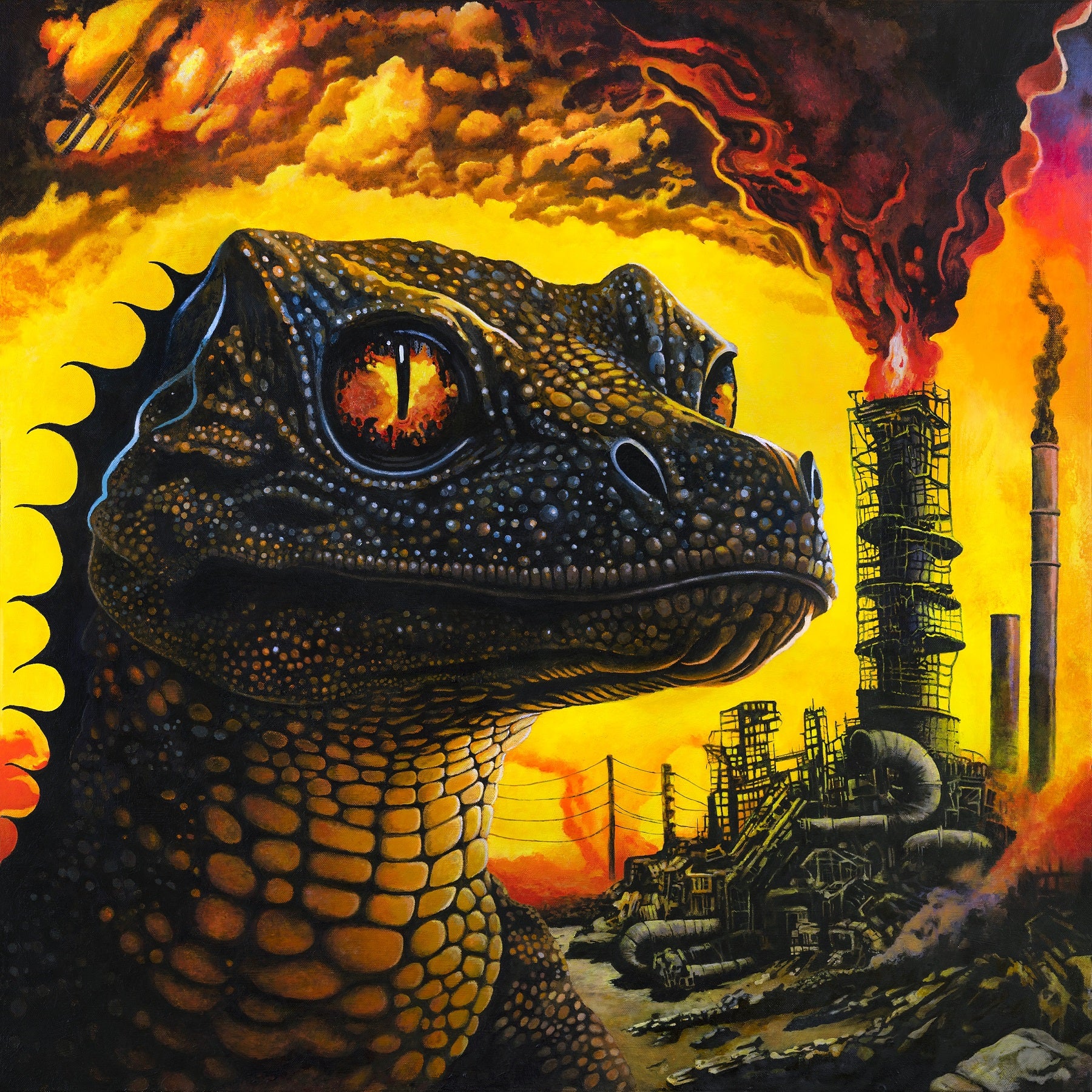 King Gizzard & The Lizard Wizard - PetroDragonic Apocalypse; or, Dawn of Eternal Night - An Annihilation of Planet Earth and the Beginning of Merciless Damnation: Limited Lucky Rainbow Recycled Vinyl 2LP.