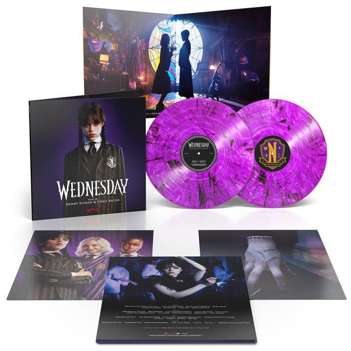 Danny Elfman, Chris Bacon - Wednesday (Original Soundtrack): Purple Goth with Smoky Shadow Vinyl 2LP