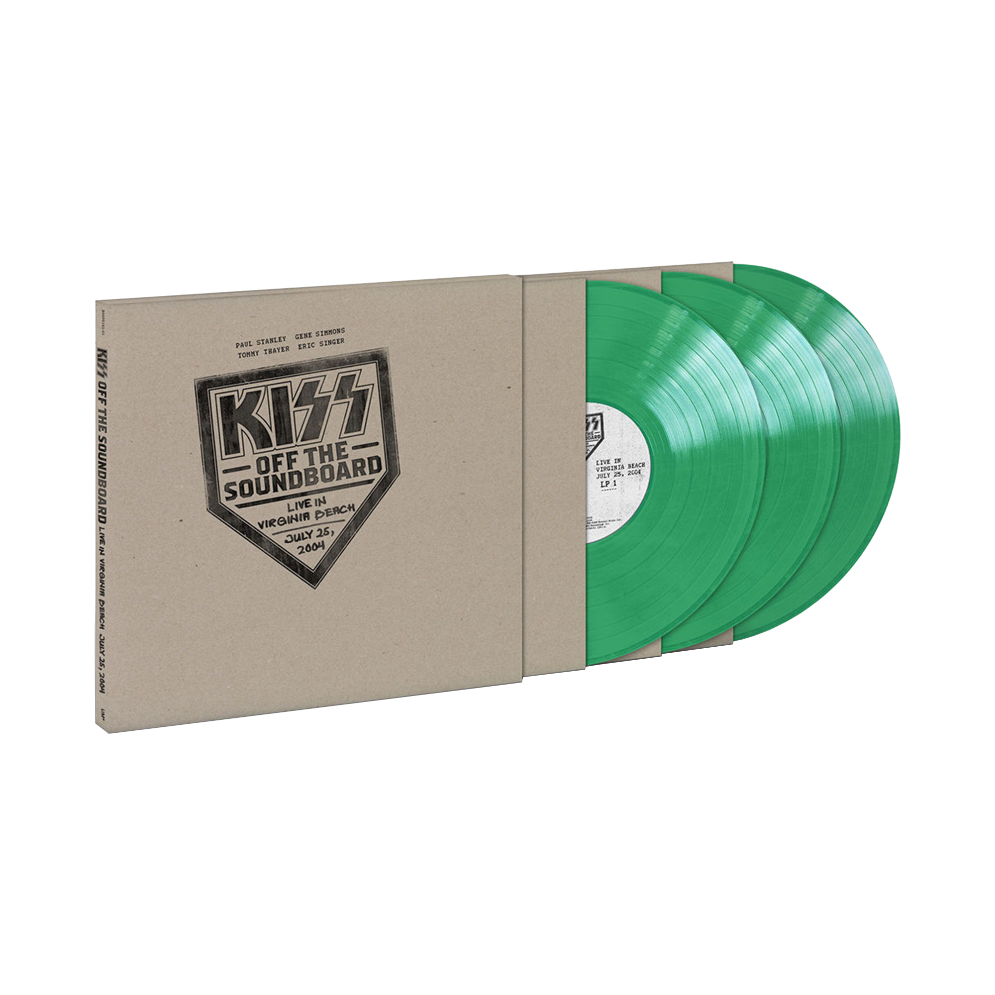 Kiss - Off The Soundboard - Live in Virginia Beach (July 25, 2004): Exclusive Opaque Green Vinyl 3LP