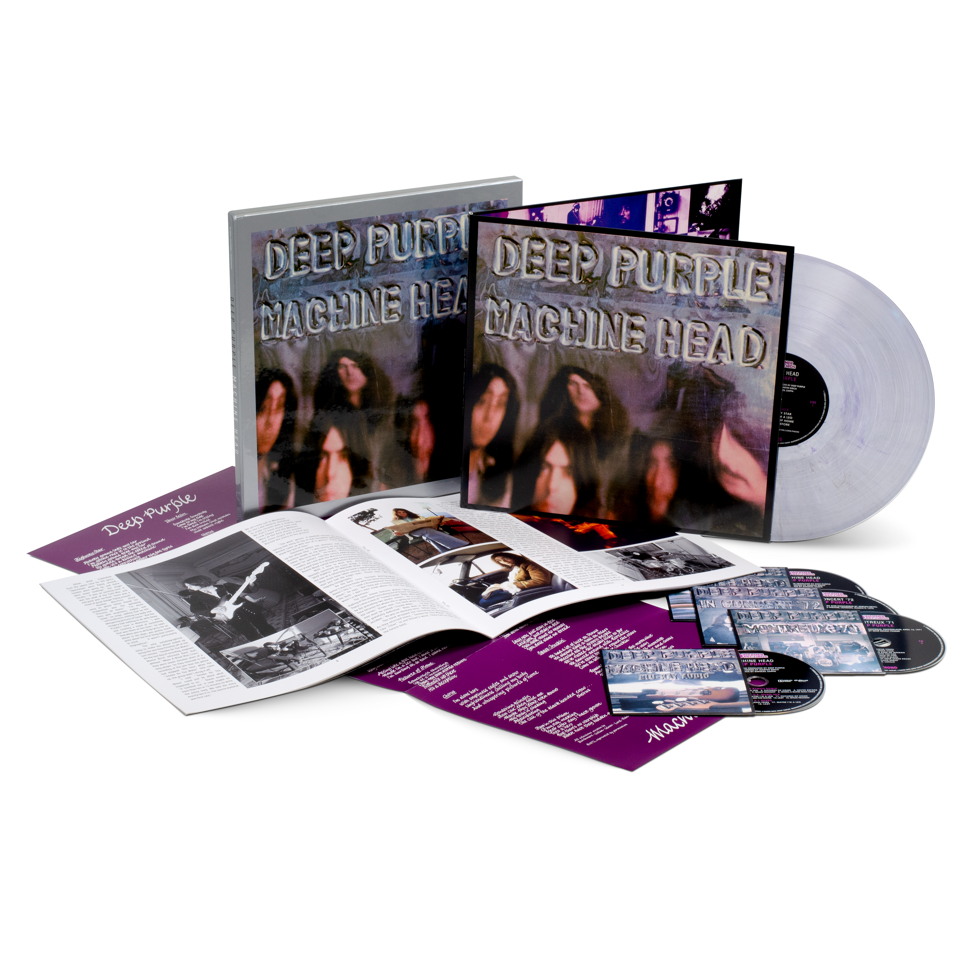 Deep Purple - Machine Head (50th Anniversary); Limited Deluxe Vinyl LP, 3CD + Blu-Ray Box Set