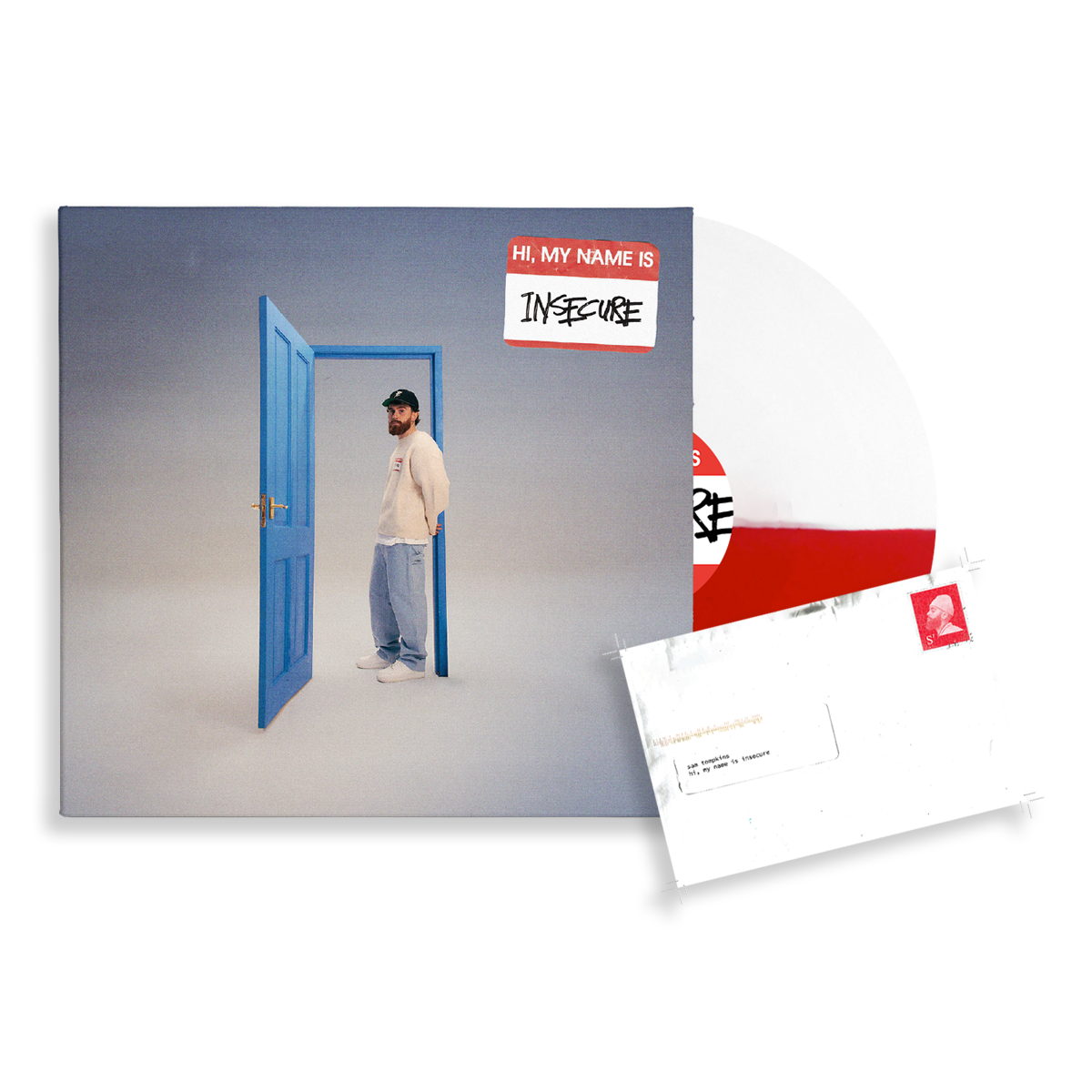 hi, my name is insecure: Limited Red/White Vinyl LP + Signed Art Card