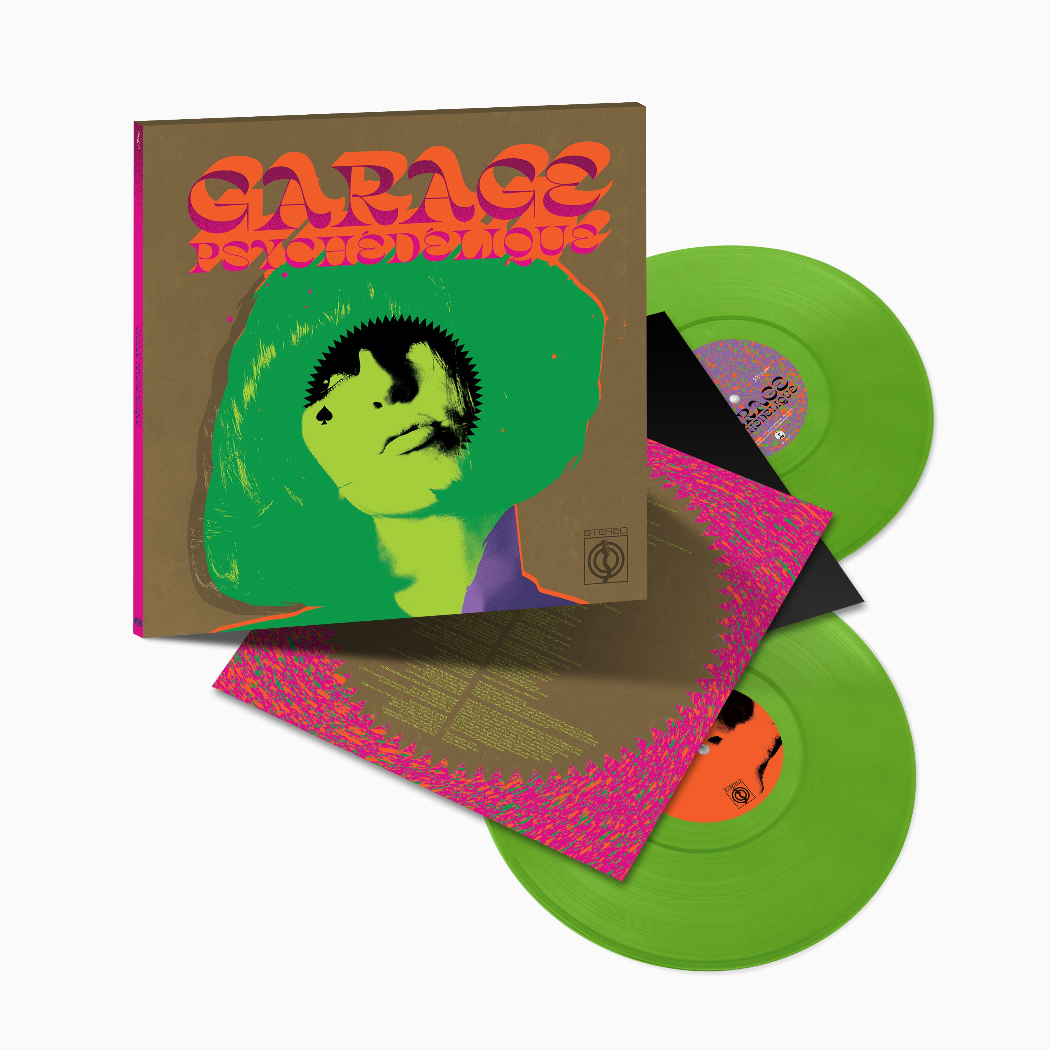 Various Artists - Garage Psychédélique (The Best Of Garage Psych And Pzyk Rock 1965-2019): Limited Edition Transparent Lime 2LP