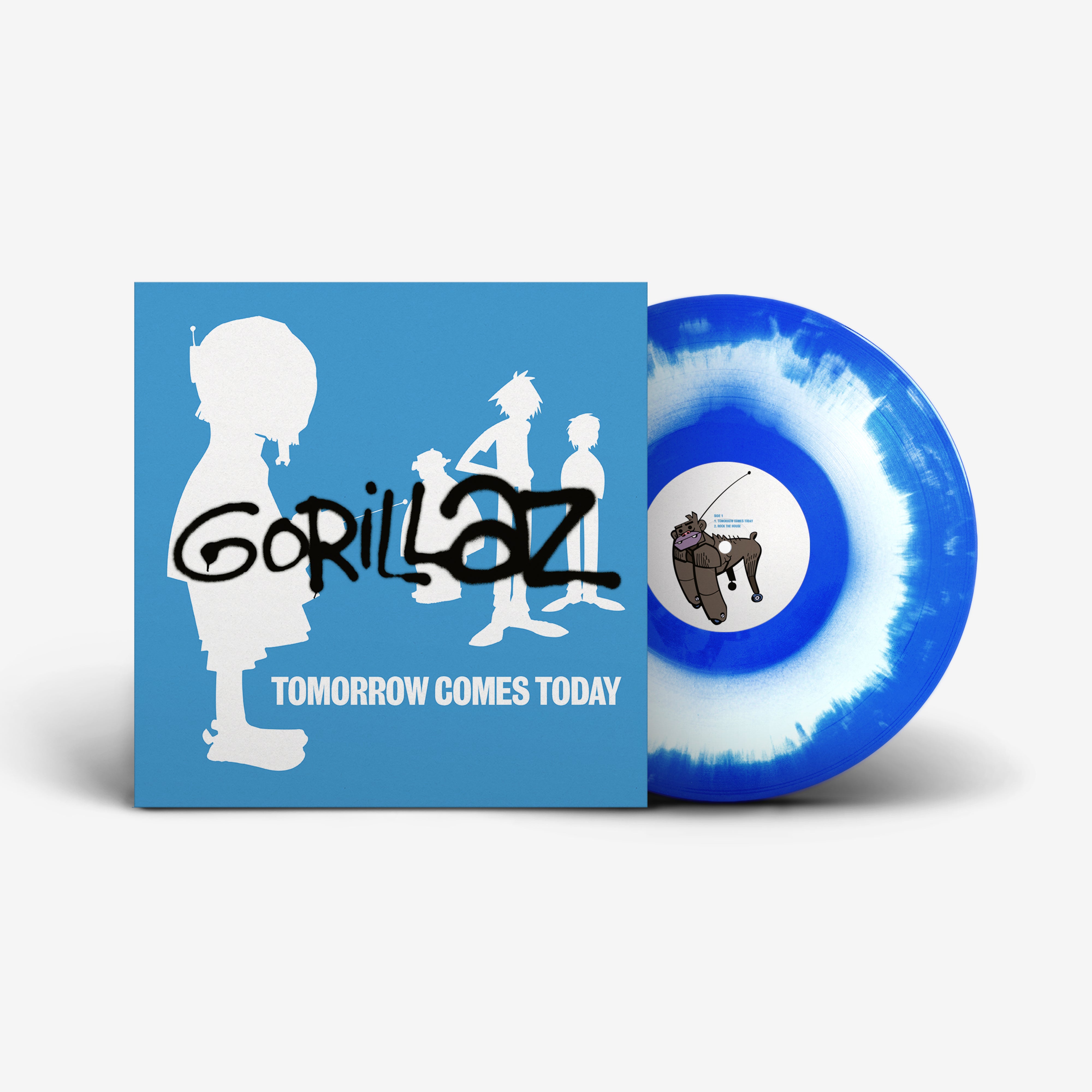 Gorillaz - Tomorrow Comes Today: Limited White & Blue Swirl Vinyl