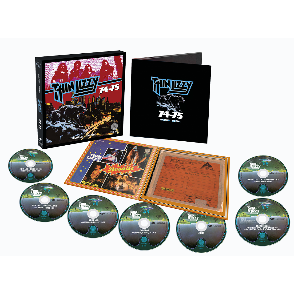 Thin Lizzy - 74-75 - Night Life / Fighting: 7CD Boxset