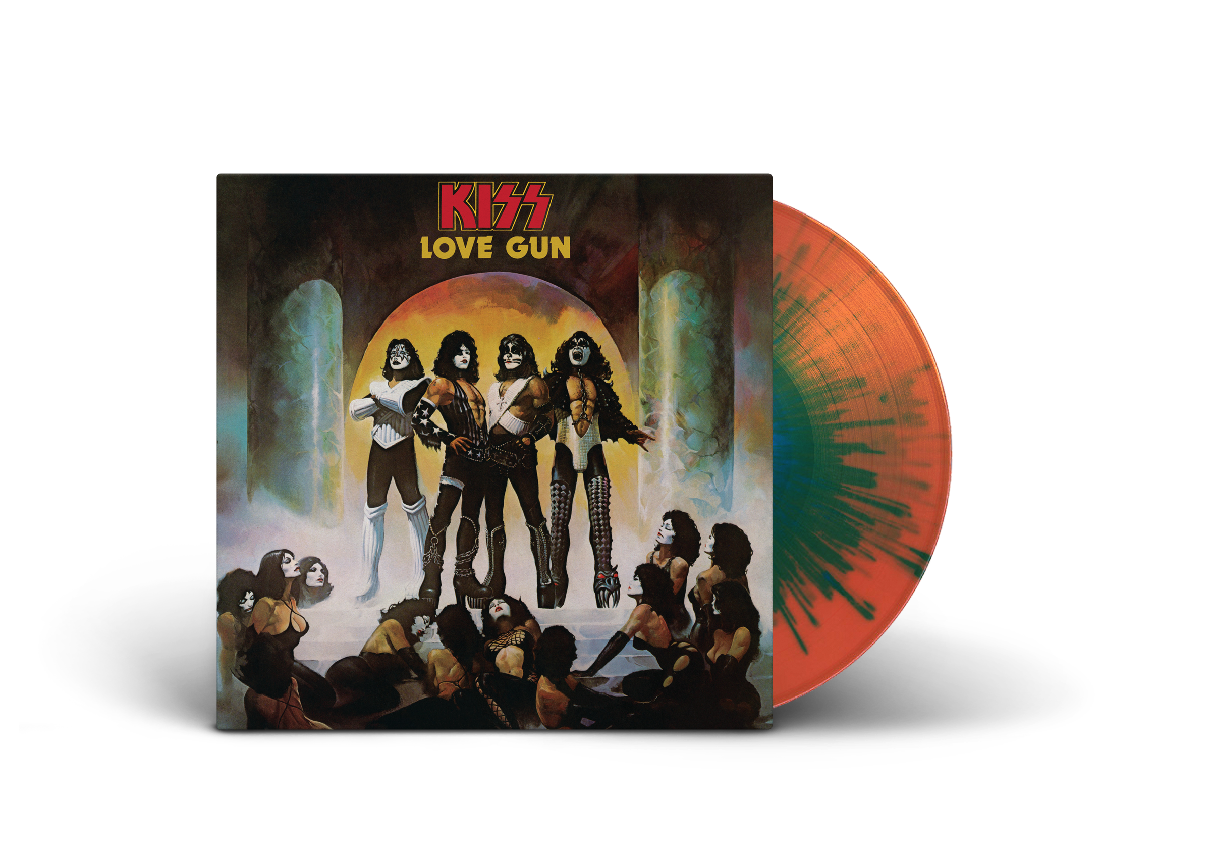 KISS LOVE GUN レコード LP Kiss - Love Gun: Tangerine Aqua Splatter Vinyl LP [NAD 2025