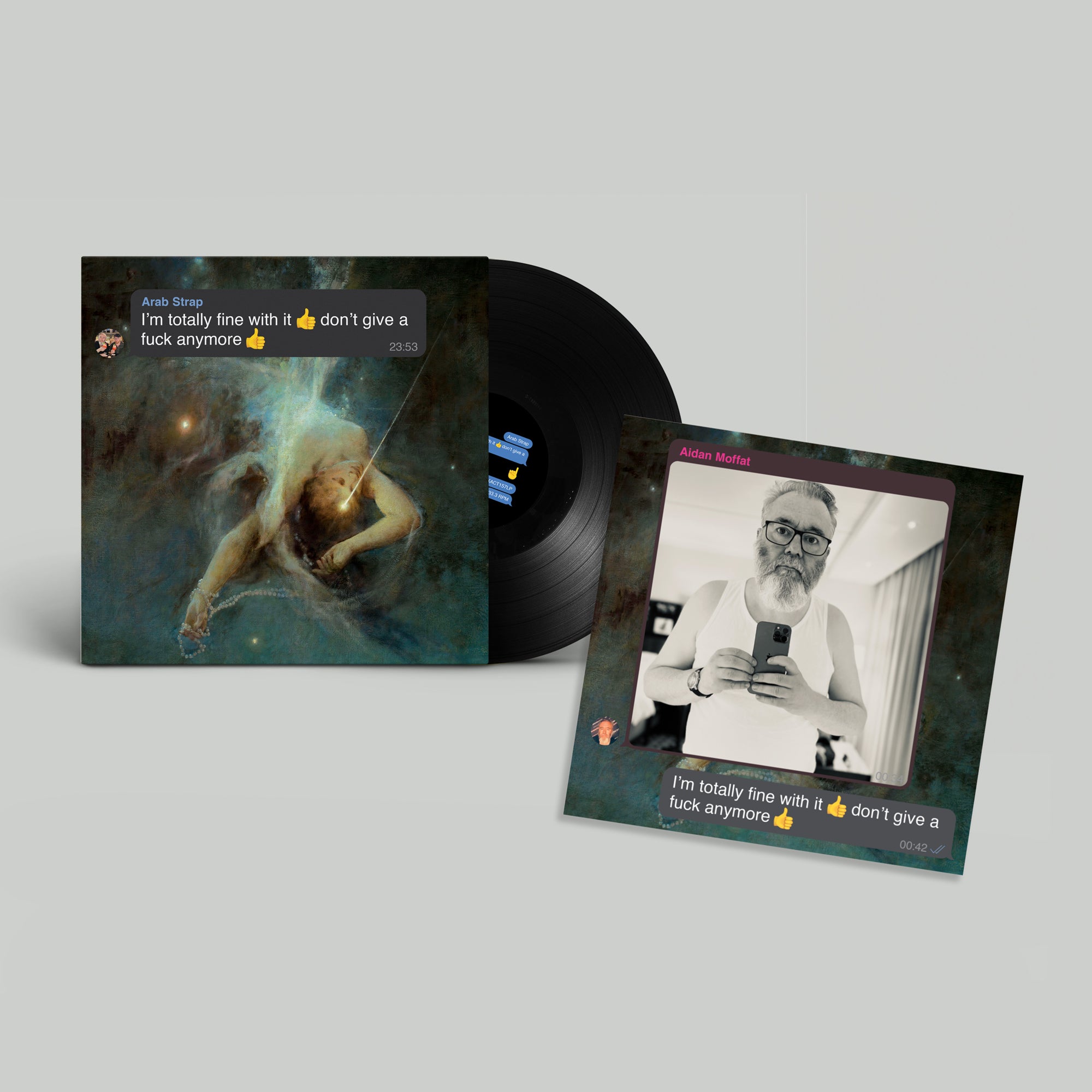 I’m totally fine with it 👍don’t give a fuck anymore 👍: Vinyl LP + Signed Double-Sided Art Card