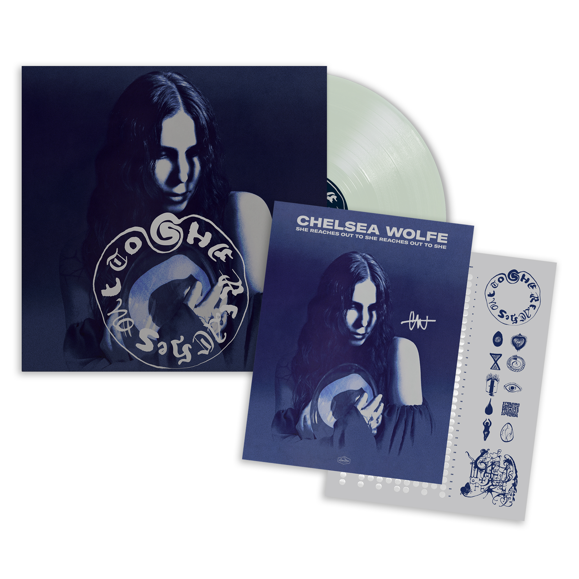 She Reaches Out To She Reaches Out To She: Limited Transparent Sea Green Vinyl LP + Signed Print