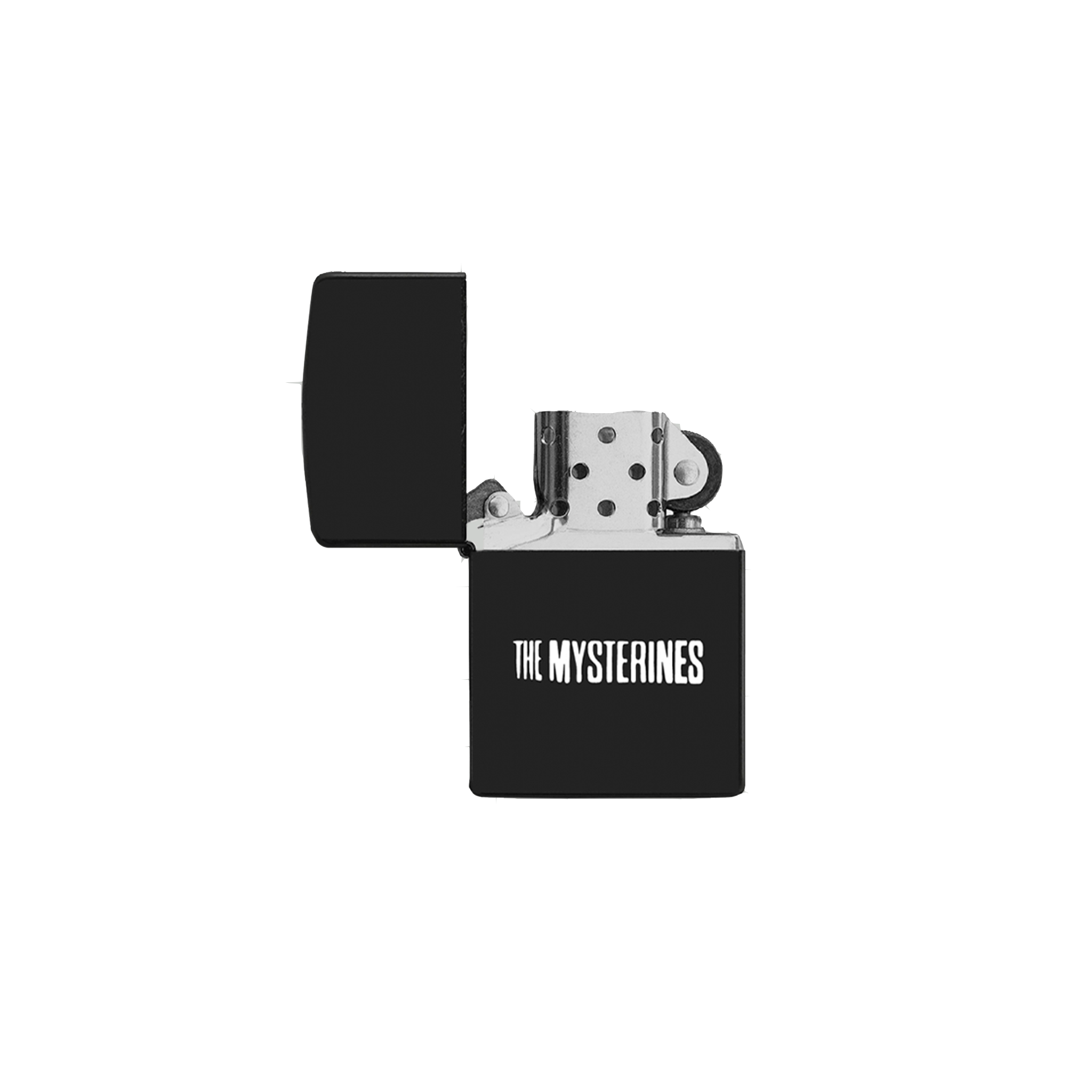 The Mysterines - Lighter: White Box Logo on Black 