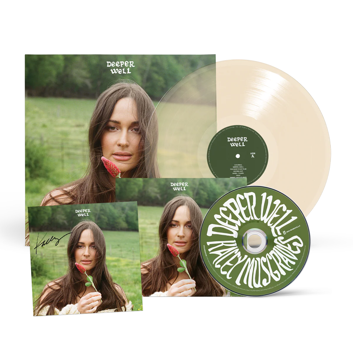 Deeper Well: Transparent Cream Vinyl LP, CD + Signed Art Card