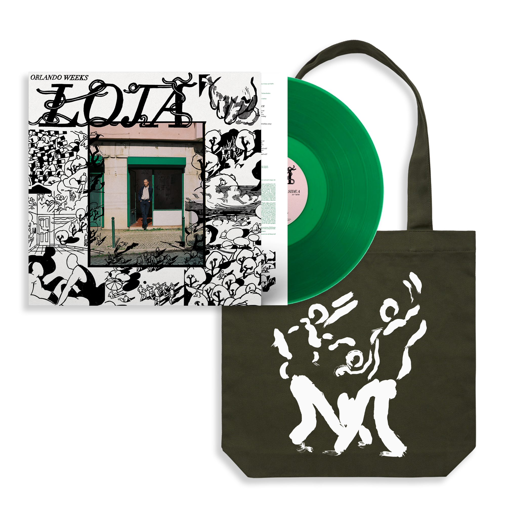 LOJA: Signed Transparent Green Vinyl LP + Tote Bag
