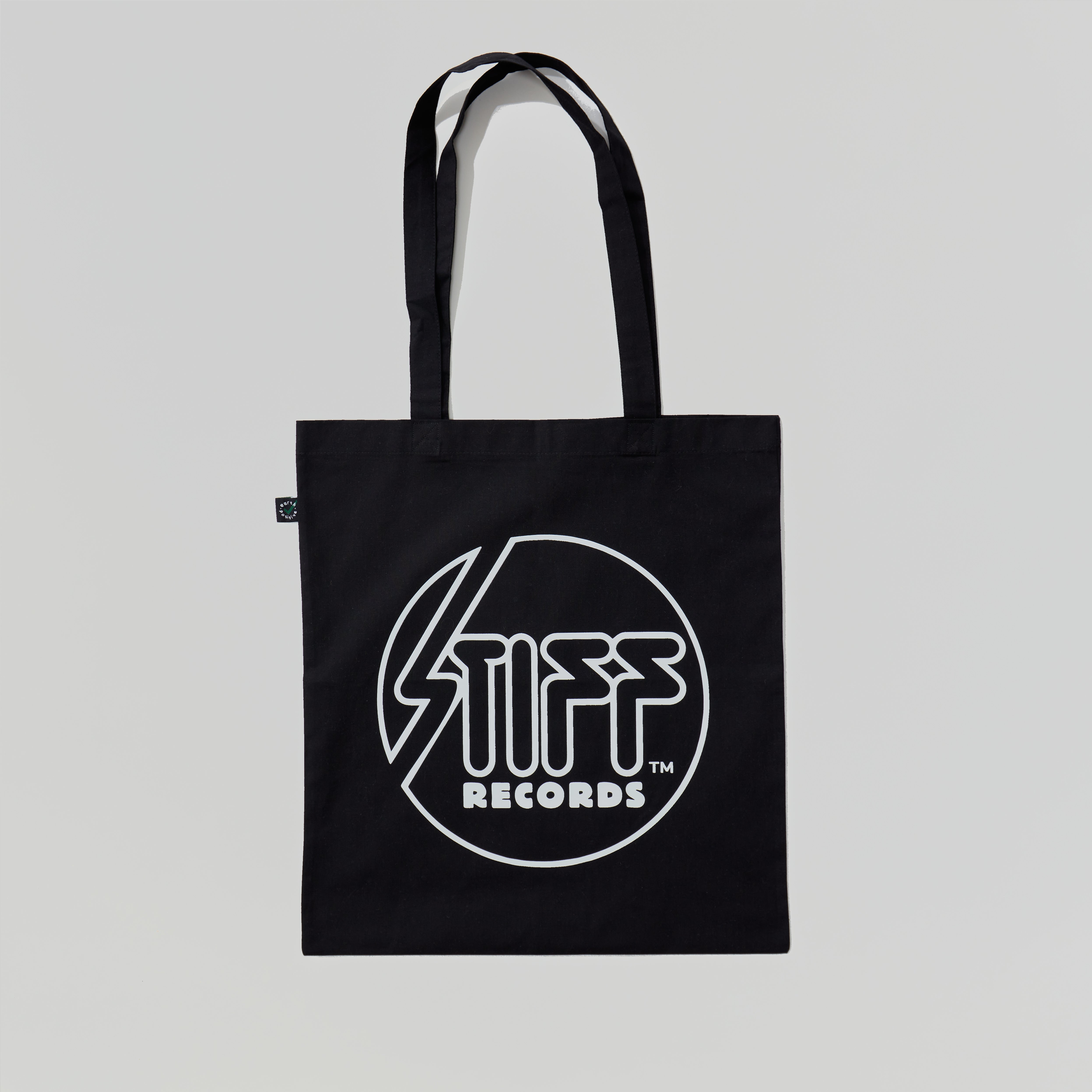 Stiff Records - Black Stiff Records Logo Tote Bag 