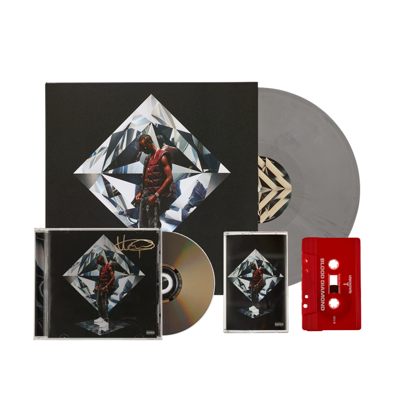 Blood Diamond: Silver Vinyl LP, Signed CD + Cassette