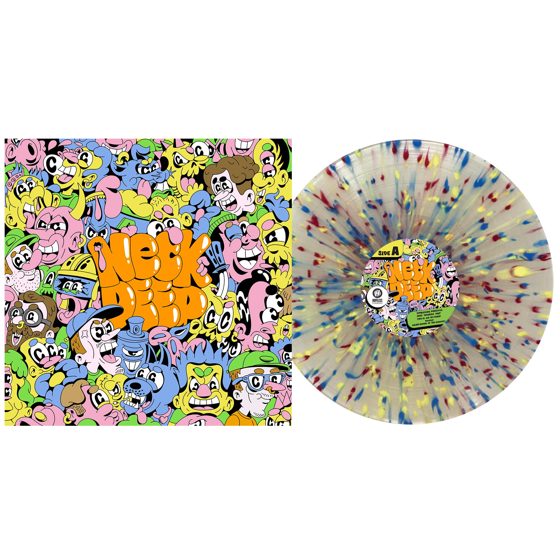 Neck Deep - Neck Deep: Exclusive Clear w/ Red, Blue & Yellow Splatter Vinyl LP