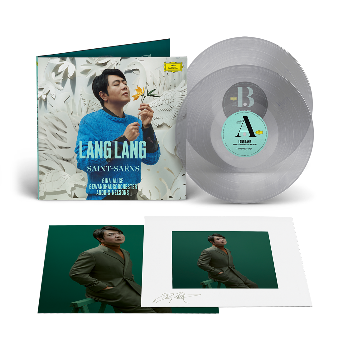 Lang Lang Saint Sa ns Exclusive Clear Vinyl 2LP Signed Art Print lang-lang-saint-sa-ns-exclusive-clear-vinyl-2lp-signed-art-print