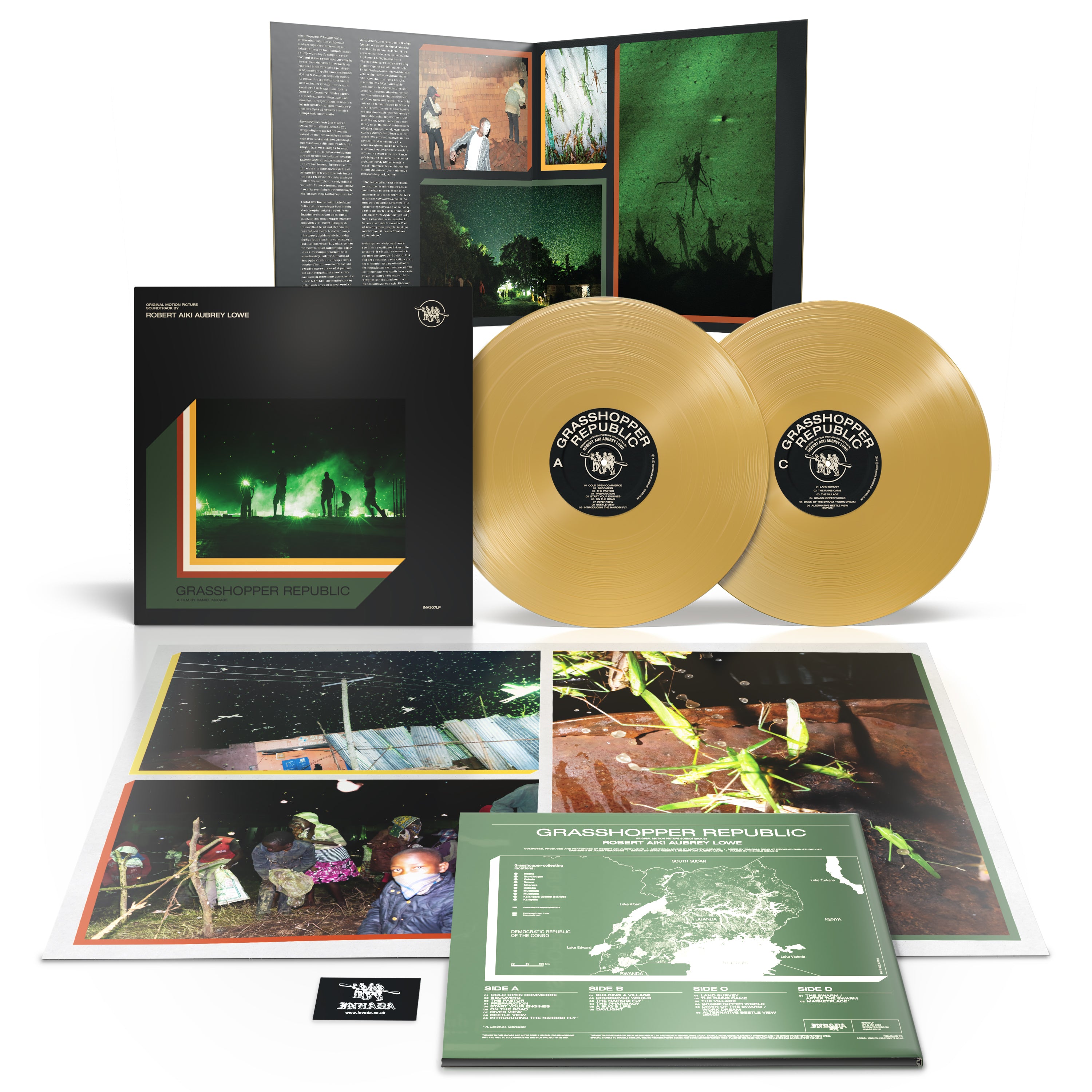 Robert Aiki Aubrey Lowe - Grasshopper Republic (OST): Limited Mustard Vinyl 2LP