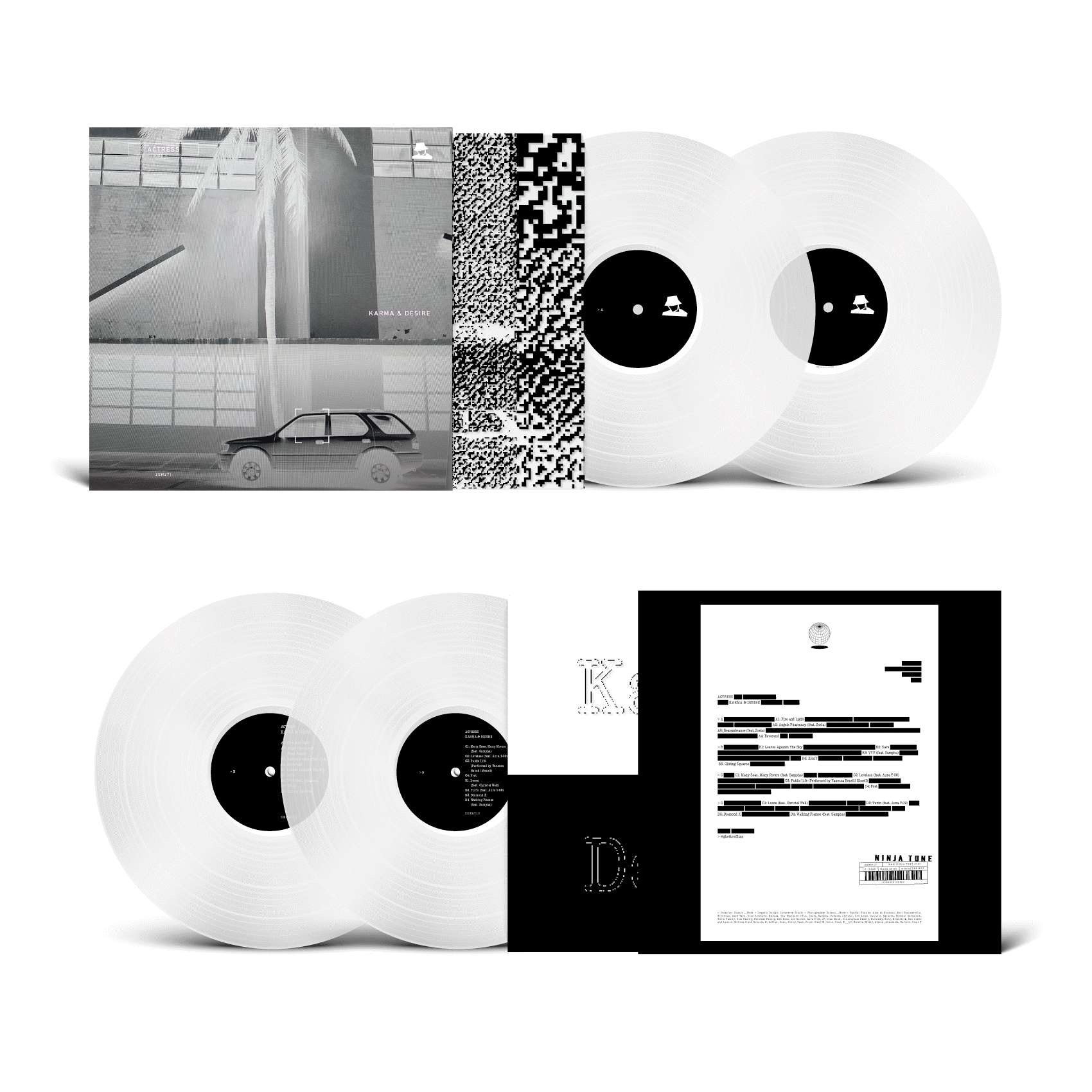 Karma & Desire: Limited Crystal Clear Vinyl 2LP in Silver Foil Metallic Bag