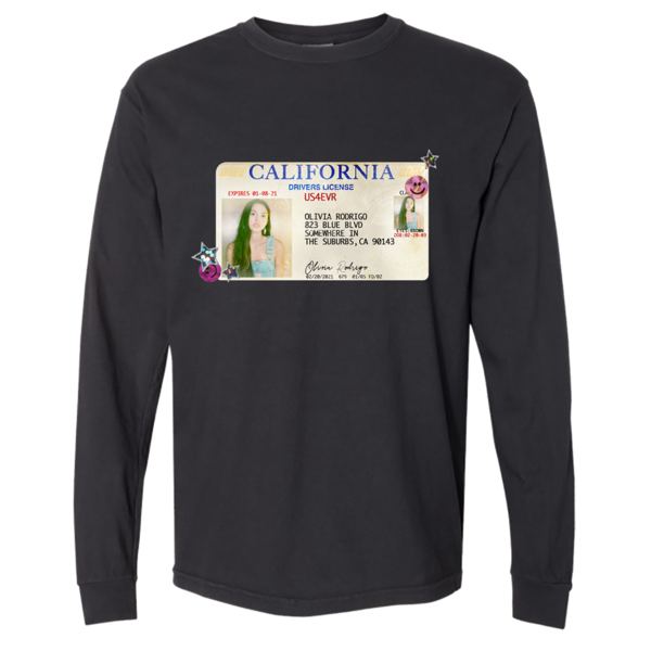 Olivia Rodrigo - Drivers Licence Black Longsleeve