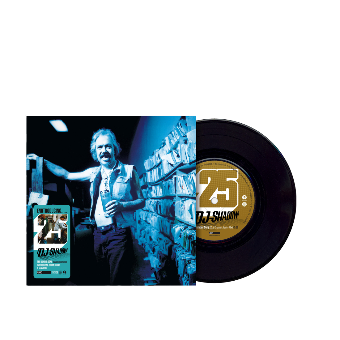 DJ Shadow - The Number Song (Cut Chemist Remix) / Endtroducing - Drums, Drops & Scratches: Vinyl 7"