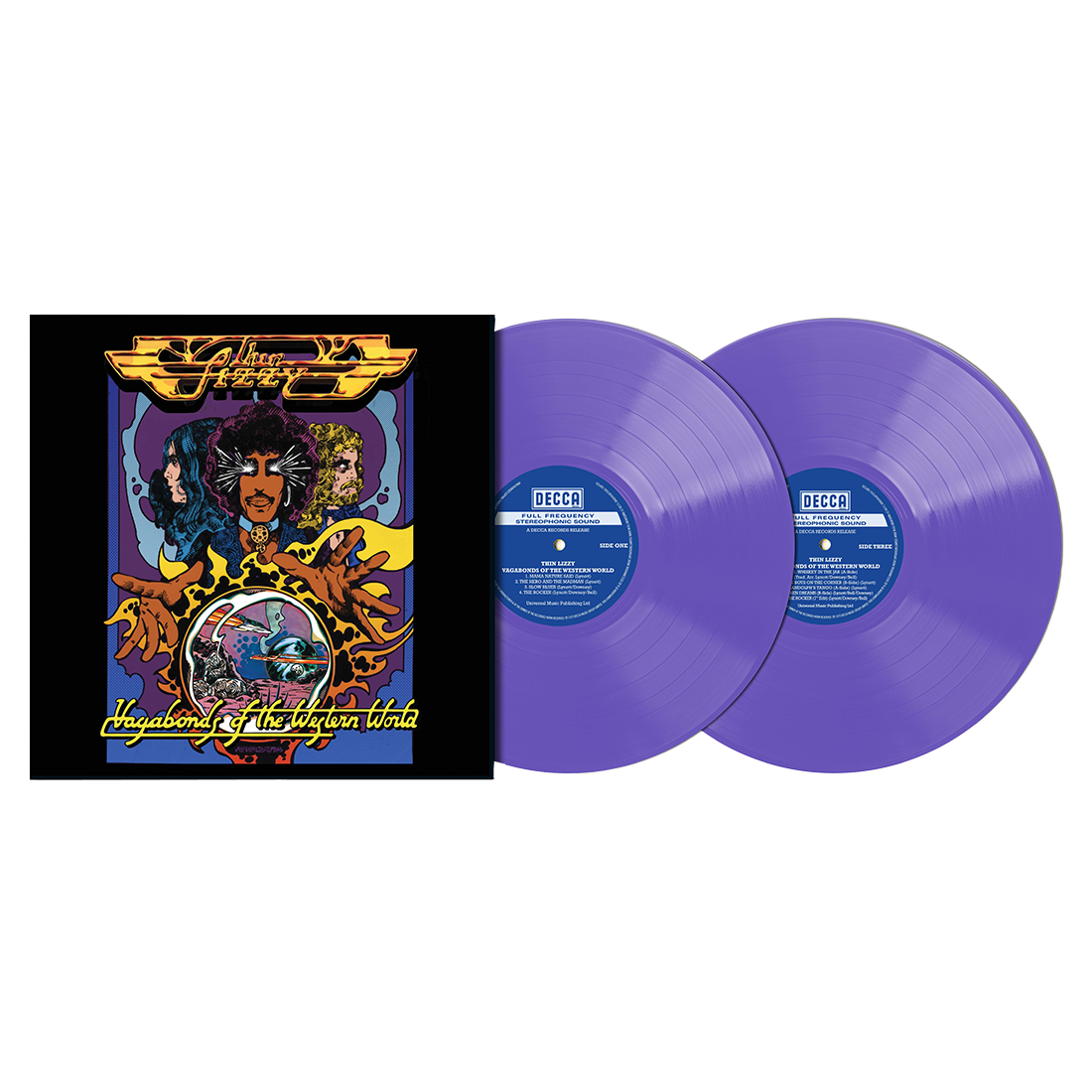 Vagabonds of the Western World: Deluxe Purple Vinyl 2LP, Exclusive Artcard (Signed by Eric Bell) + Jim Fitzpatrick Poster Set