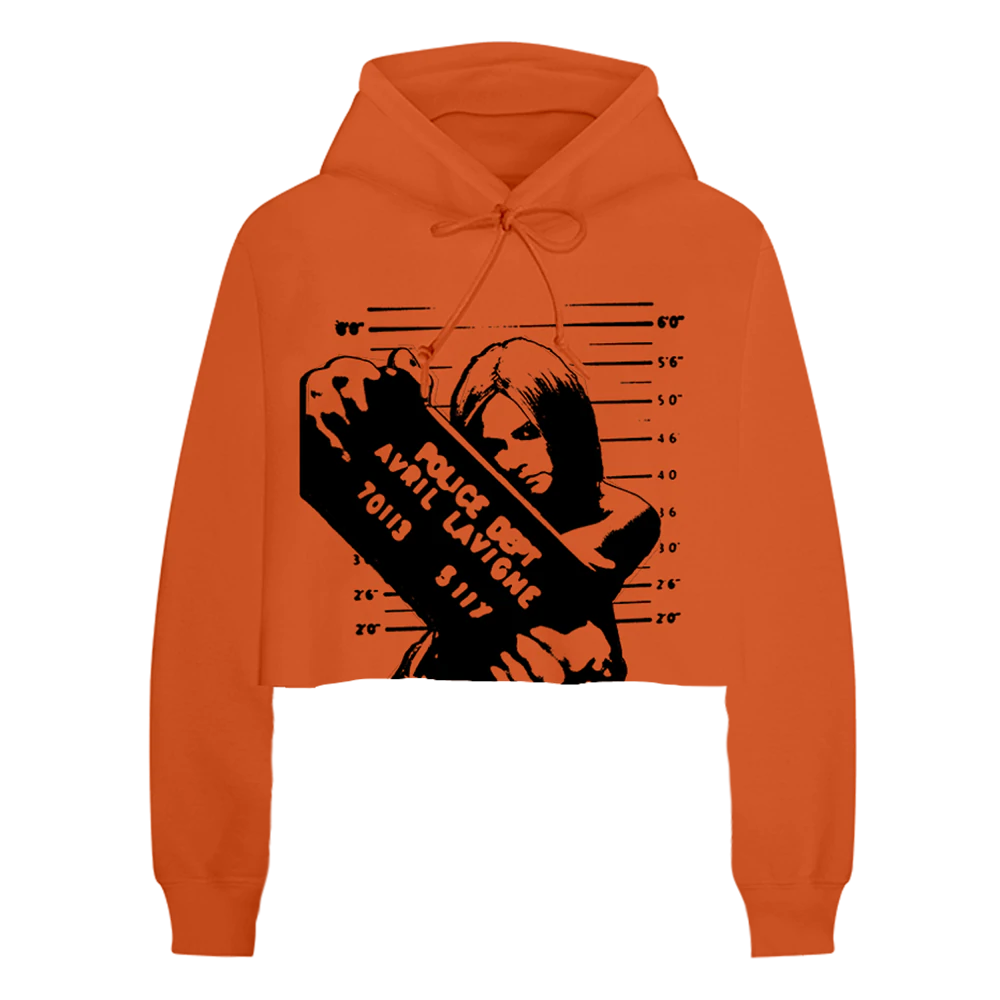 Avril Lavigne Mugshot Crop Hoodie Recordstore