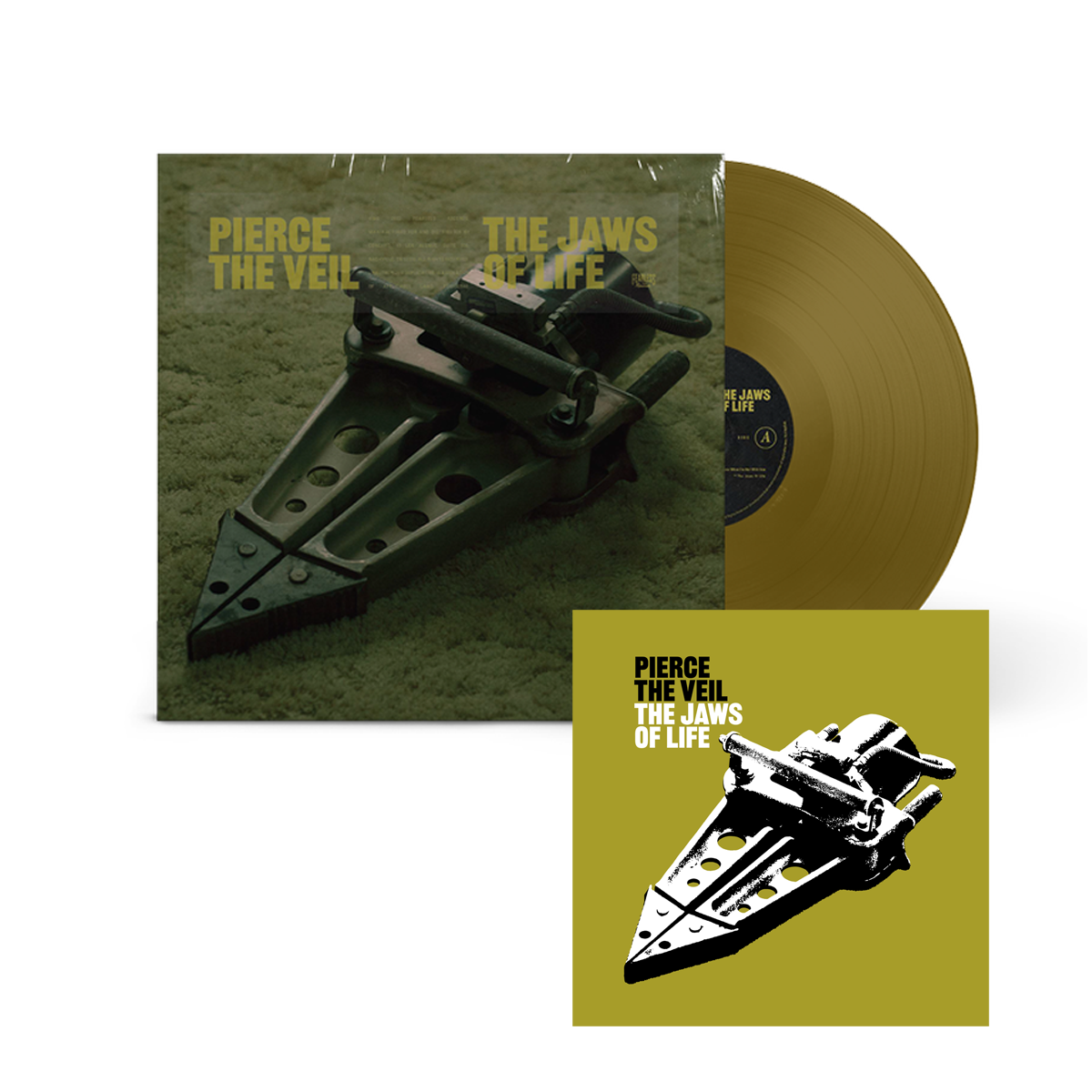 Pierce The Veil Jaws Of Life Limited Gold Vinyl LP + Exclusive