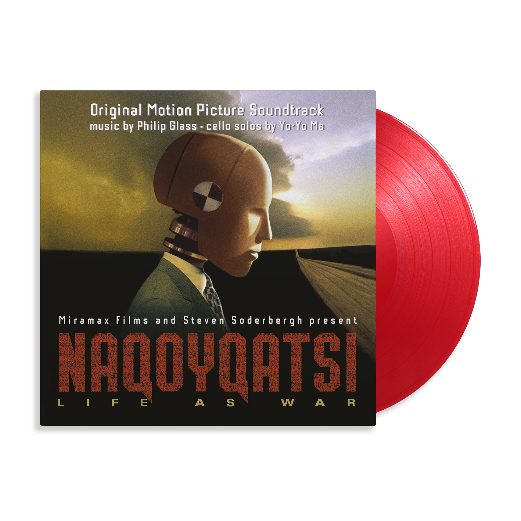 Philip Glass ft Yo Yo Ma - Naqoyqatsi (Life As War): Limited Red Vinyl 2LP