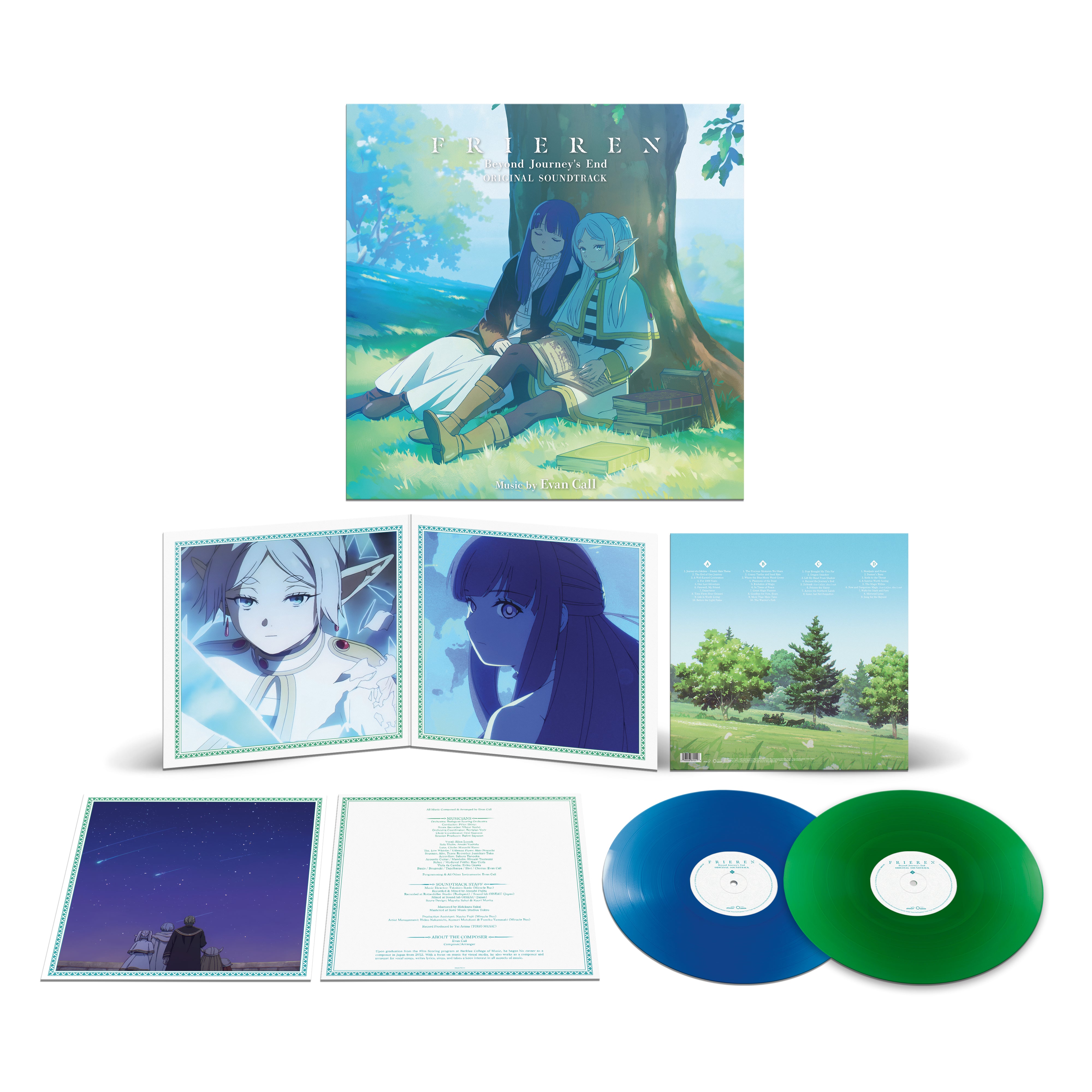 Original Soundtrack - Frieren: Beyond Journey's End (Original Soundtrack): Emerald Green & Translucent Cobalt Blue Vinyl 2LP