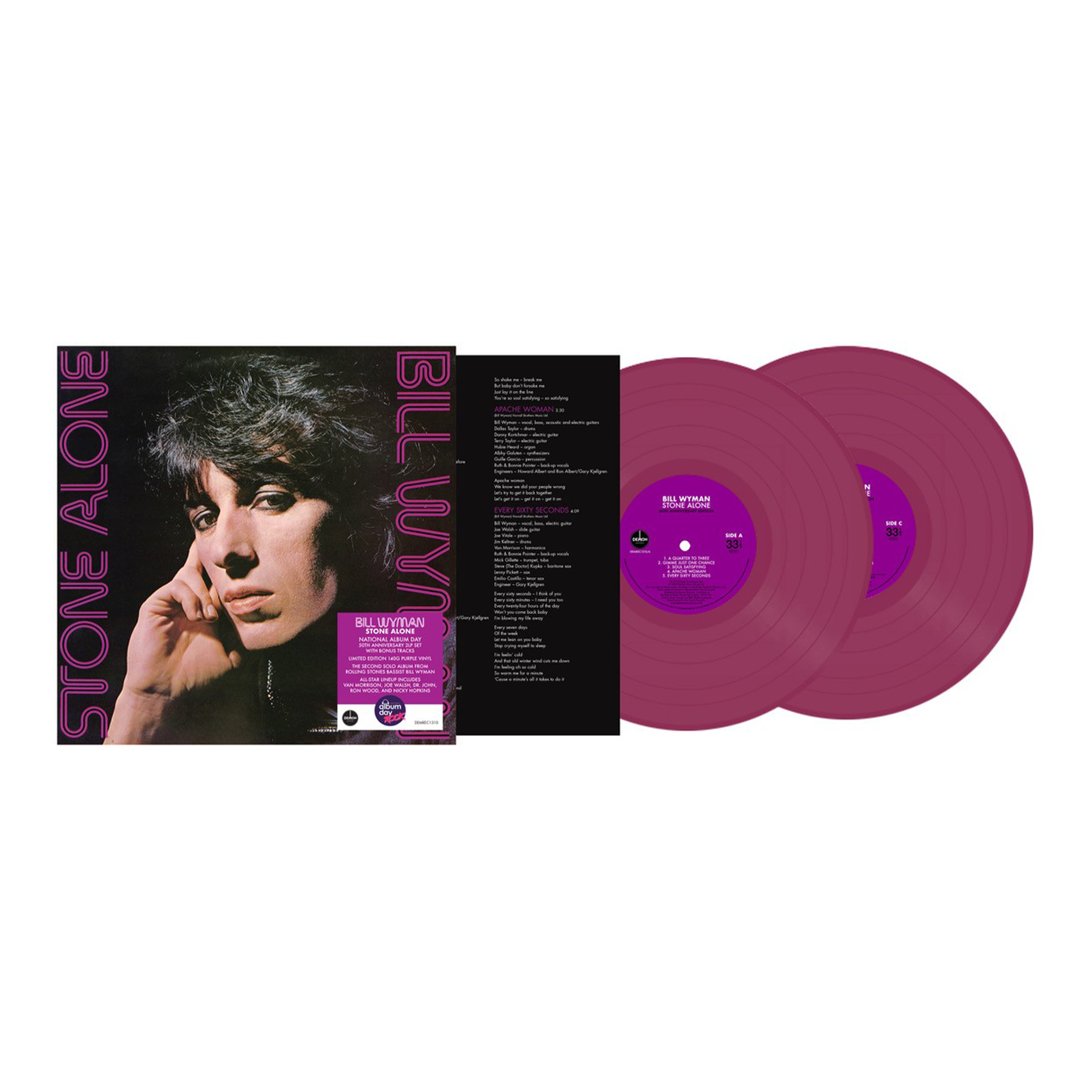 Bill Wyman - Stone Alone – 50th Anniversary Edition: Purple Vinyl 2LP [NAD 2025]