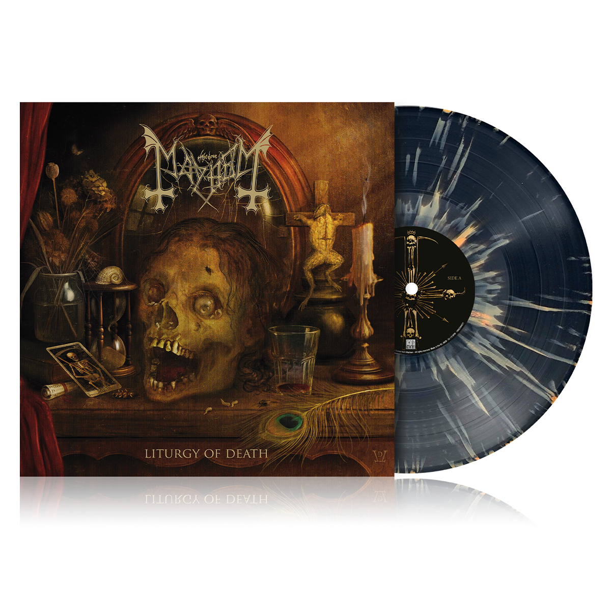 Mayhem - Liturgy of Death: Black & Apricot Splattered Vinyl LP