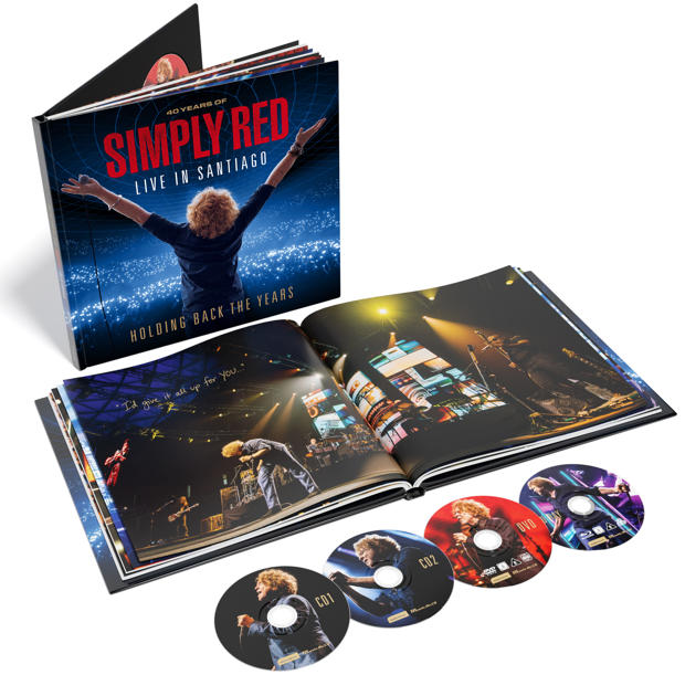 Simply Red - Holding Back the Years: 40 Years of Simply Red, Live in Santiago 2CD, Blu-Ray & DVD Artbook